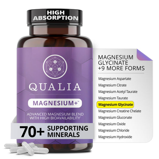 Qualia Magnesium Supplement | 10 Bioavailable Forms, Including Magnesium Glycinate, with 70+ Supporting Minerals, +7 Amino Acids | Doctor-Formulated to Support Sleep, Stress Relief, Heart, Relaxation QUALIA LIFE SCIENCESAu supplements