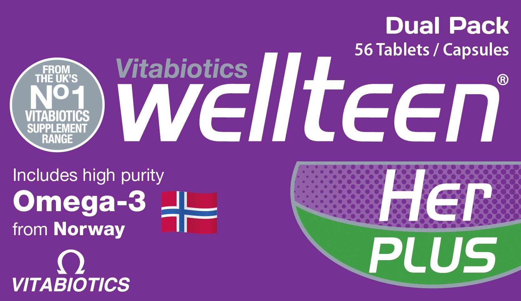 Vitabiotics Wellteen Her Plus - 56 Tablets/Capsules, 56 Count (Pack of 1) Wellteen Au supplements