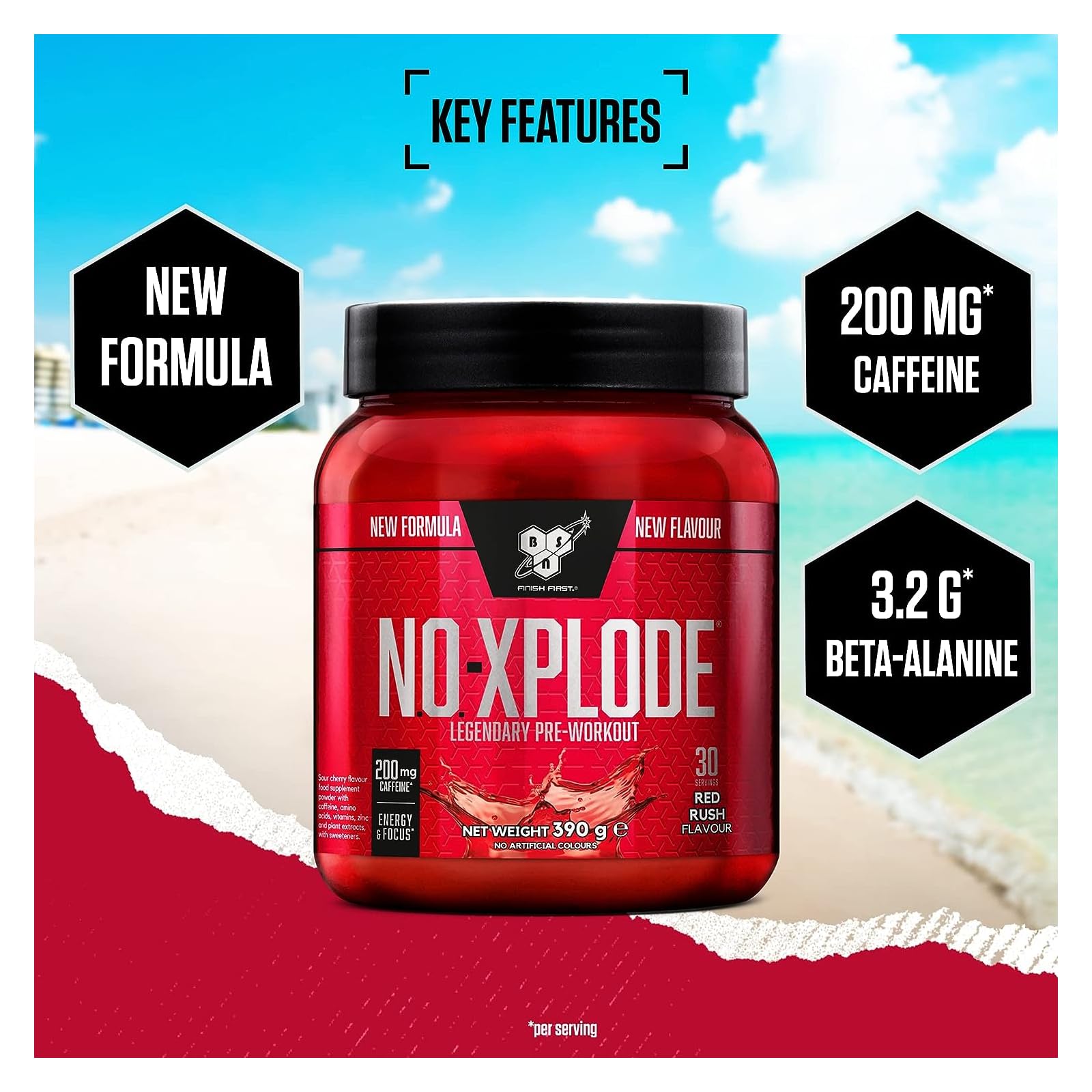 BSN Nutrition N.O.-Xplode Pre Workout Powder Food Supplement, Energy and Focus BSN Au supplements