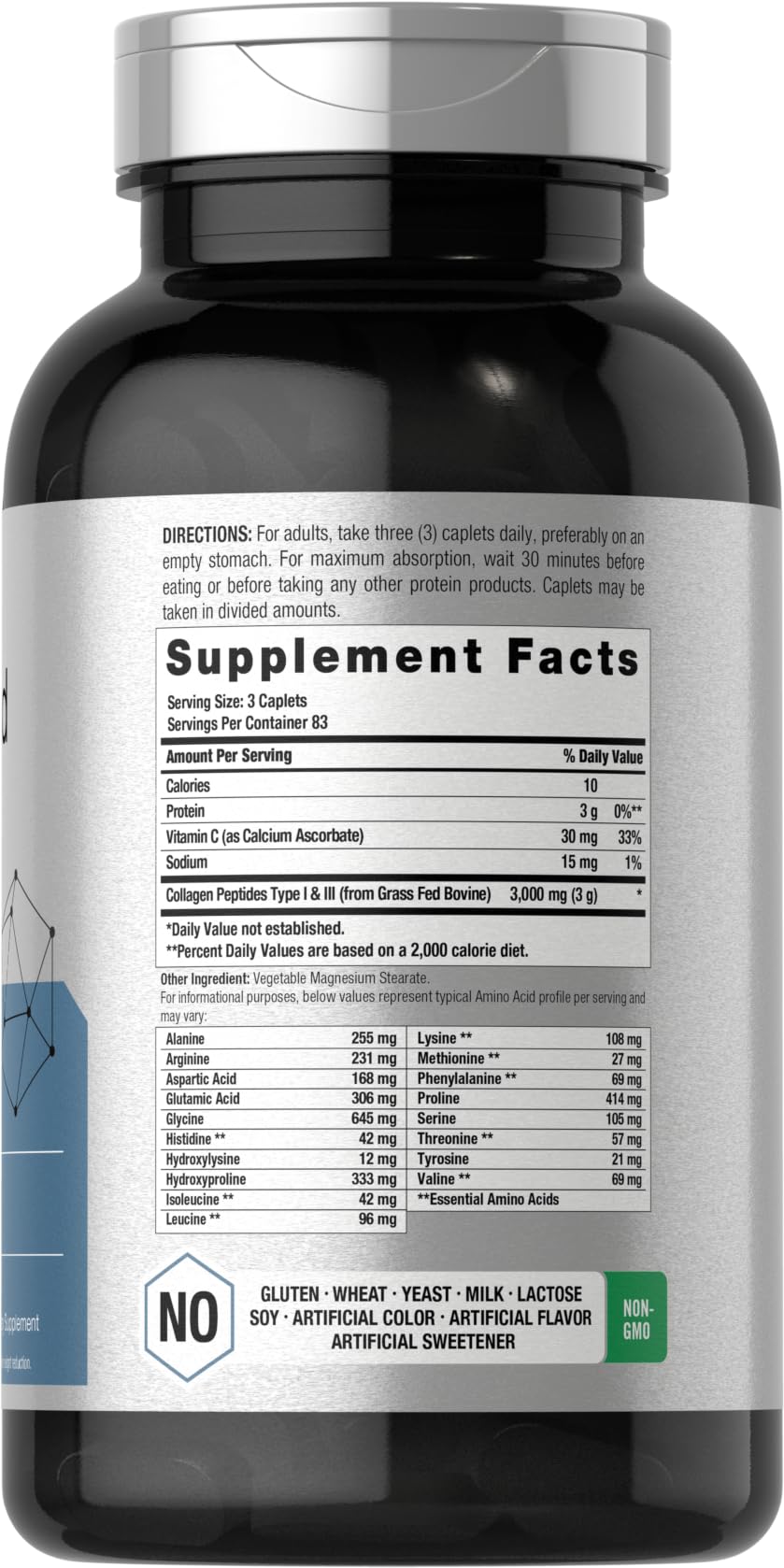 Horbäach Amino Acid Complex 3000mg | 250 Caplets | Non-GMO, Gluten Free Supplement Horbäach Au supplements