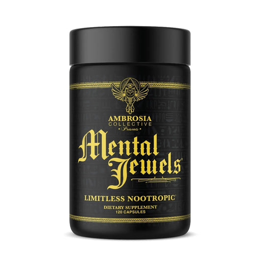 Ambrosia Mental Jewels (Capsules) - Cognitive Enhancer | Increase Memory, Communication Skills, Concentration & Focus | Alpha GPC, Choline, BaCognize AmbrosiaAU supplements
