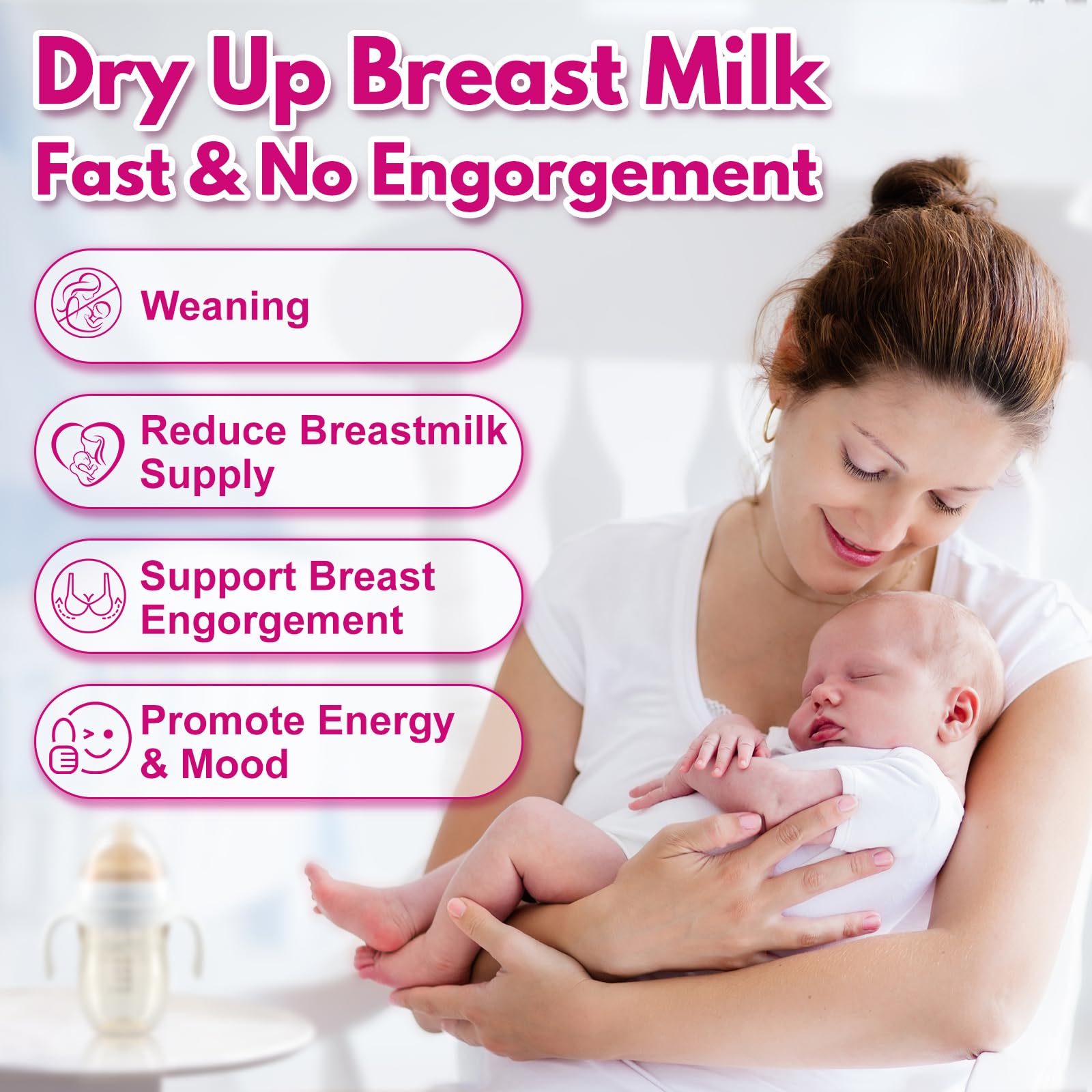 Jkrova Dry Up Breastmilk Fast, Dry Up Milk Supply, Stop Breastfeeding Products for Women, Stopper Pumping & No Engorgement, Fast Milk Flow Reduction, 90 Capsules Jkrova Au supplements