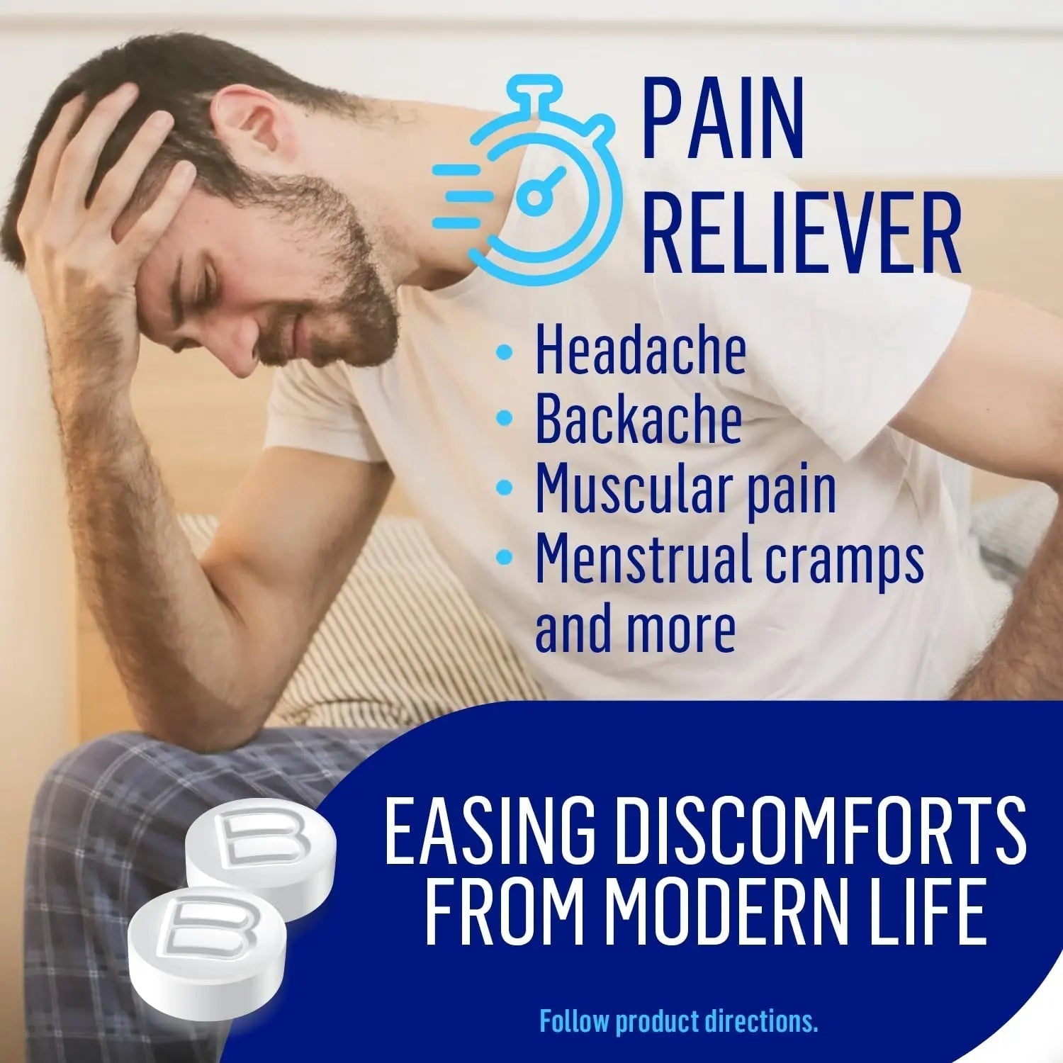 Bufferin Aspirin 325mg, Pain Reliever & Fever Reducer, with 3 Buffering Agents Relieves 7 Types of Pain: Headaches, Back Ache, Arthritis, Muscle Aches & More, for Adults, 130 Coated Tablets, 1-Pack Bufferin Au supplements