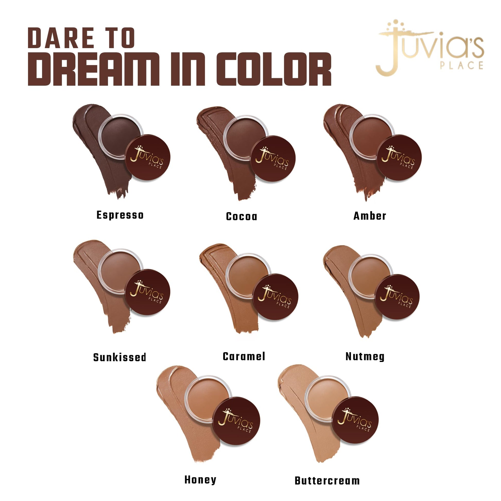 Juvia's Place Bronzed Cream Bronzer - Cocoa - Smooth Cream Bronzer Pot for Sun-Kissed Glow & Warmth, Buildable & Blendable Makeup Contour with Long-Lasting Matte Shimmer Finish, Highly Pigmented Juvia's Place Au supplements