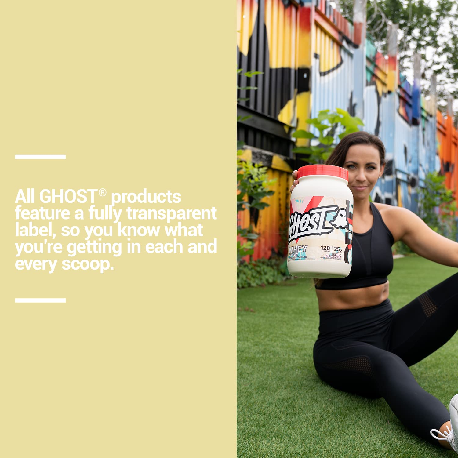 GHOST Whey Protein Powder, Fruity Cereal Milk - 2LB Tub, 25G of Protein - Flavored GHOST Au supplements