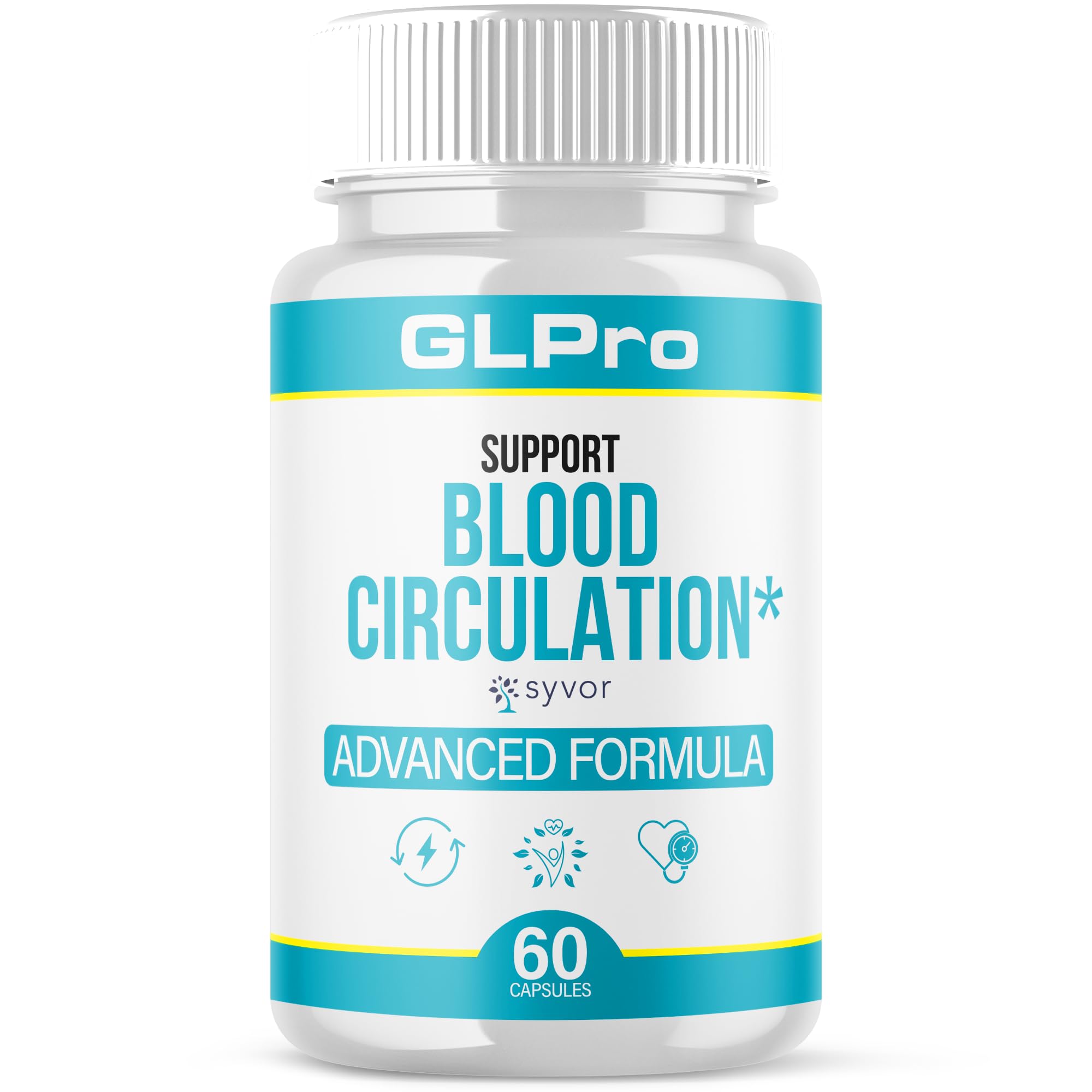 GLPro Blood Capsules, Official GLPro Blood Health Support Pills with All Natural Ingredients, Advanced Formula Supplement with Maximum Strength Premium Vitamins for Women and Men (60 Capsules) Syvor Au supplements