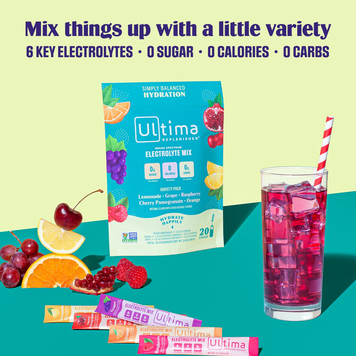 Ultima Replenisher Daily Electrolyte Drink Mix – Original Variety, 20 Stickpacks – Hydration Ultima Replenisher Au supplements
