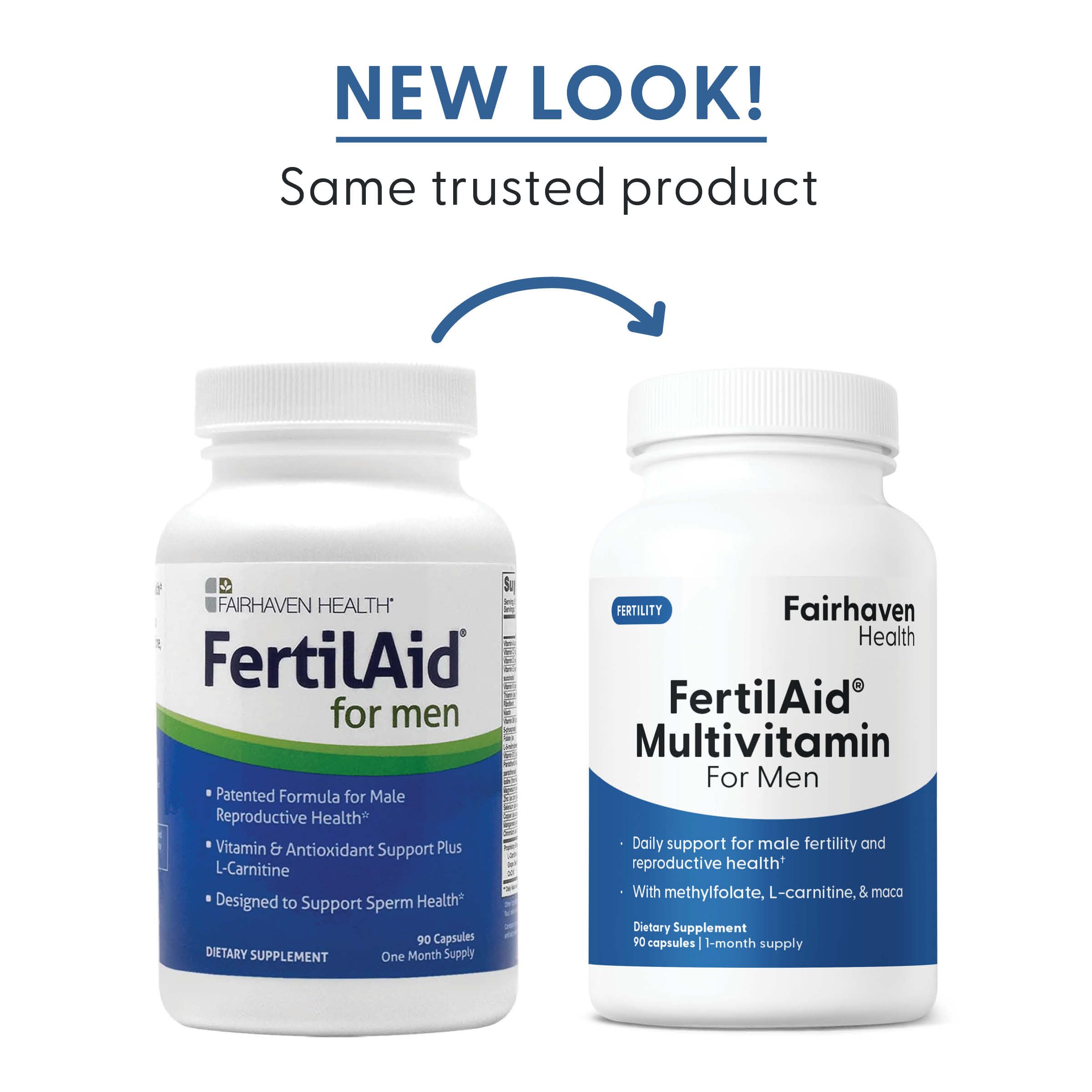 Fairhaven Health FertilAid for Men | Male Fertility Supplement for Count and Motility | Pre-Conception Support with L-Carnitine, CoQ10, Maca and Zinc | 90 Capsules | 3 Month Supply Fairhaven Health Au supplements