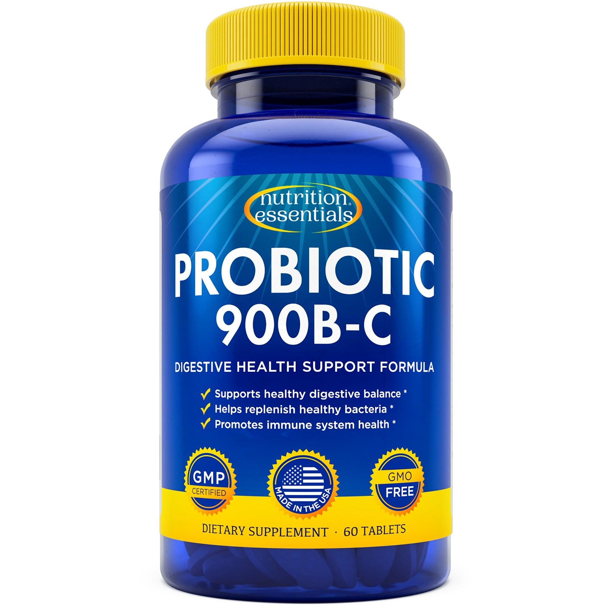 Nutrition Essentials Probiotics for Women and Men - with Lactase Enzyme and Prebiotic Fiber for Digestive Health - 80 Percent + More Potent Supplement for Gut Health Support - Vegan Formula Nutrition Essentials Au supplements