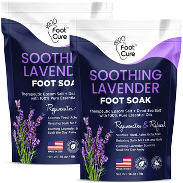 Soothing Lavender Foot Soak with Epsom Salt - Best Toenail Treatment, & Softens Calluses FOOT CURE Au supplements
