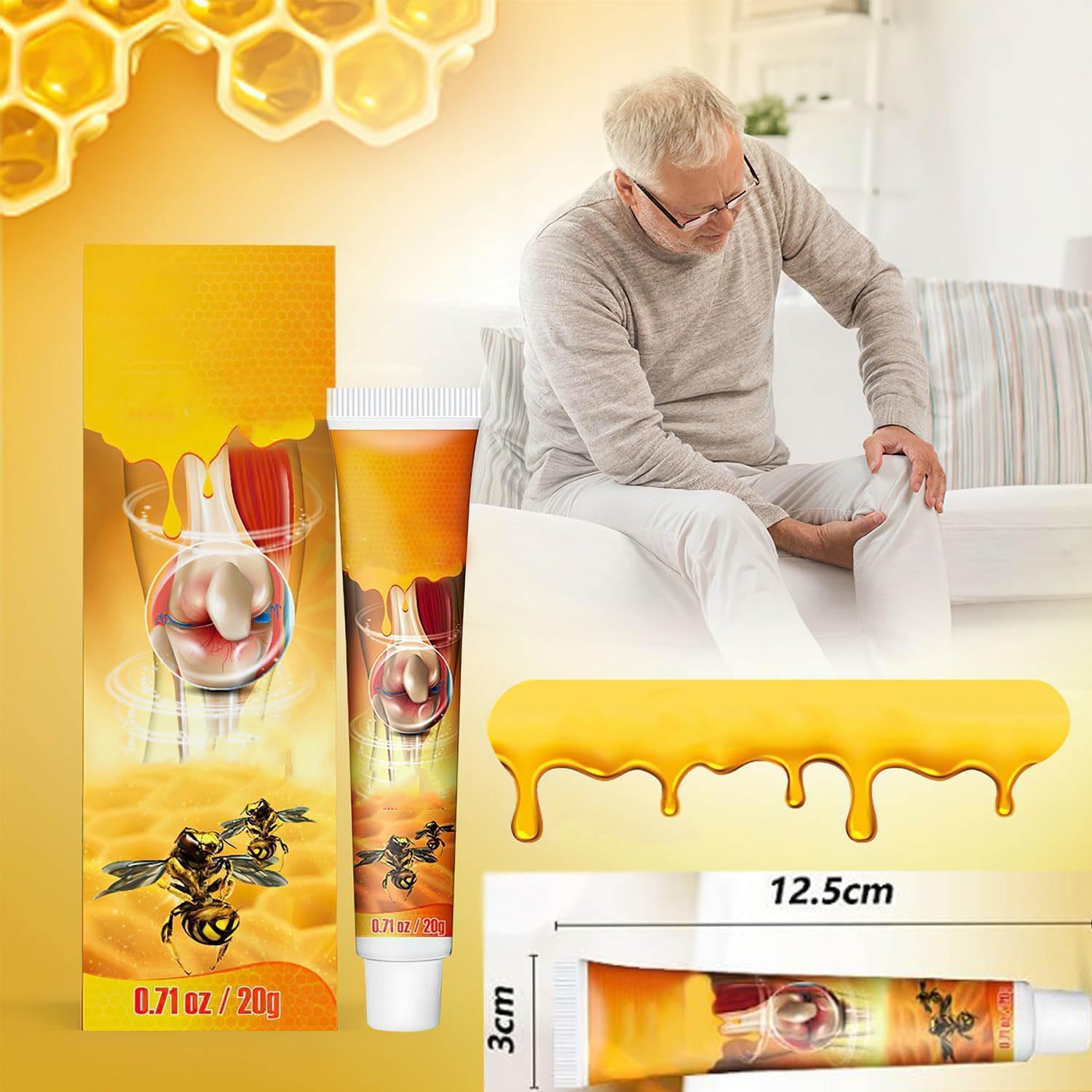 Bee Venom Relief Cream, Bone & Joint Gel, Beevenom New Zealand Bee Venom Professional Gel, Propolis Professional Gel Joint Cream （3PCS） JeurLrok Au supplements