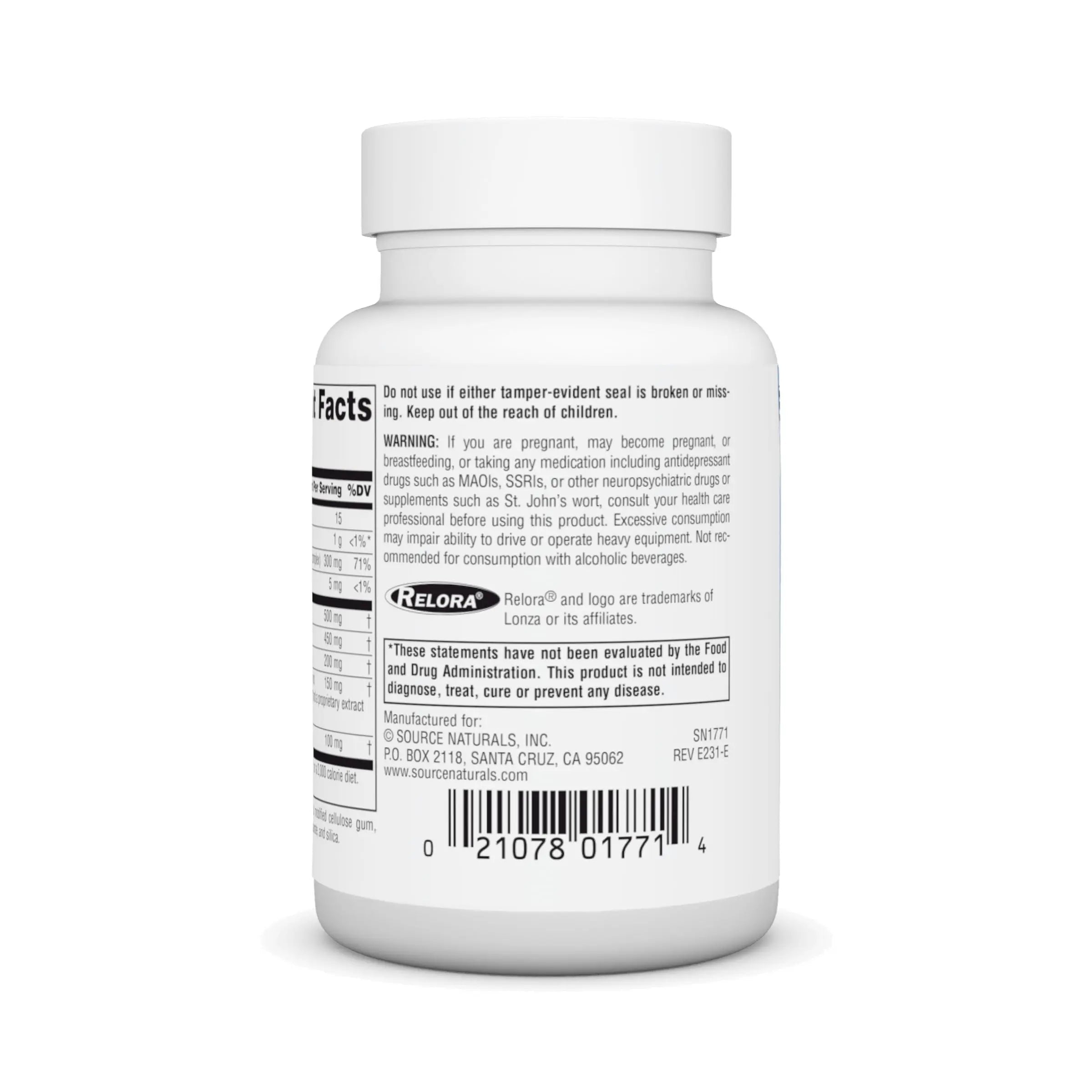 Source Naturals Serene Science Theanine Serene with Relora, Magnesium and GABA - 30 Tablets Source Naturals Au supplements