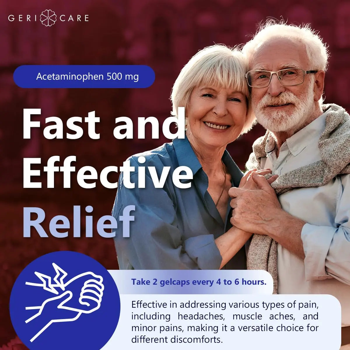 Extra Strength Rapid Release Pain Relief Gelcaps, 100count GeriCare Au supplements