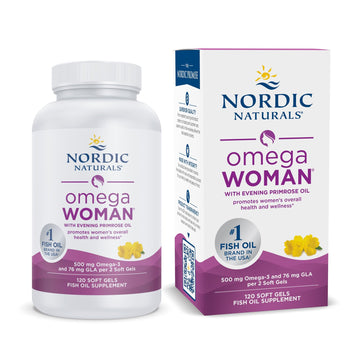 Nordic Naturals Omega Woman, Lemon - 120 Soft Gels - 500 mg Omega-3 + 800 mg Evening Primrose Oil - Healthy Skin & Optimal Wellness - Non-GMO - 60 Servings Nordic Naturals Au supplements