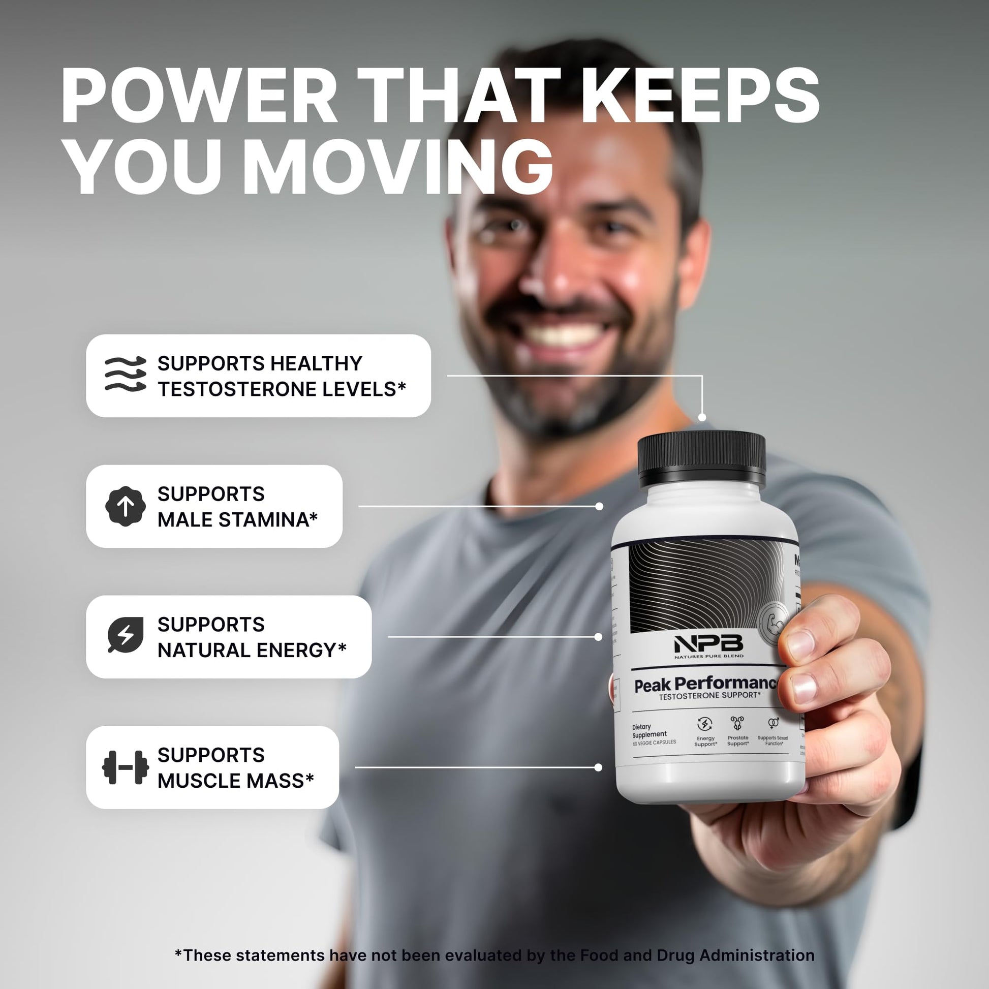 Nature's Pure Blend Peak Performance – Testosterone Supplement for Men with D-Aspartic Acid, Ashwagandha & DIM – Mens Prostate Health Support, Muscle Strength & Energy – Prostate Supplement Nature's Pure Blend Au supplements