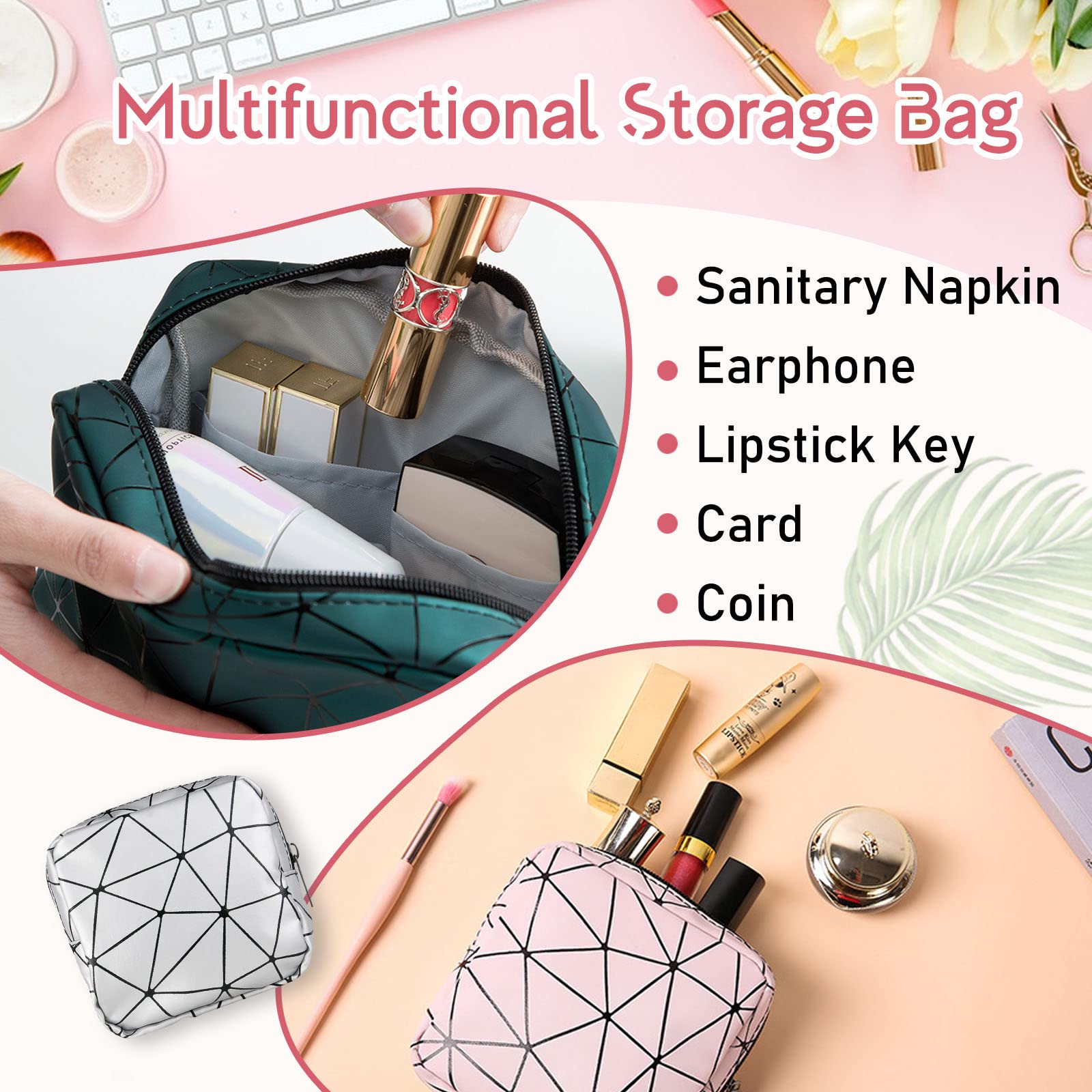 Sanitary Napkin Storage Bags 4PCS Menstrual Cup Pouches Nursing Pad Holder Tampon Bags Bisanzoya Au supplements