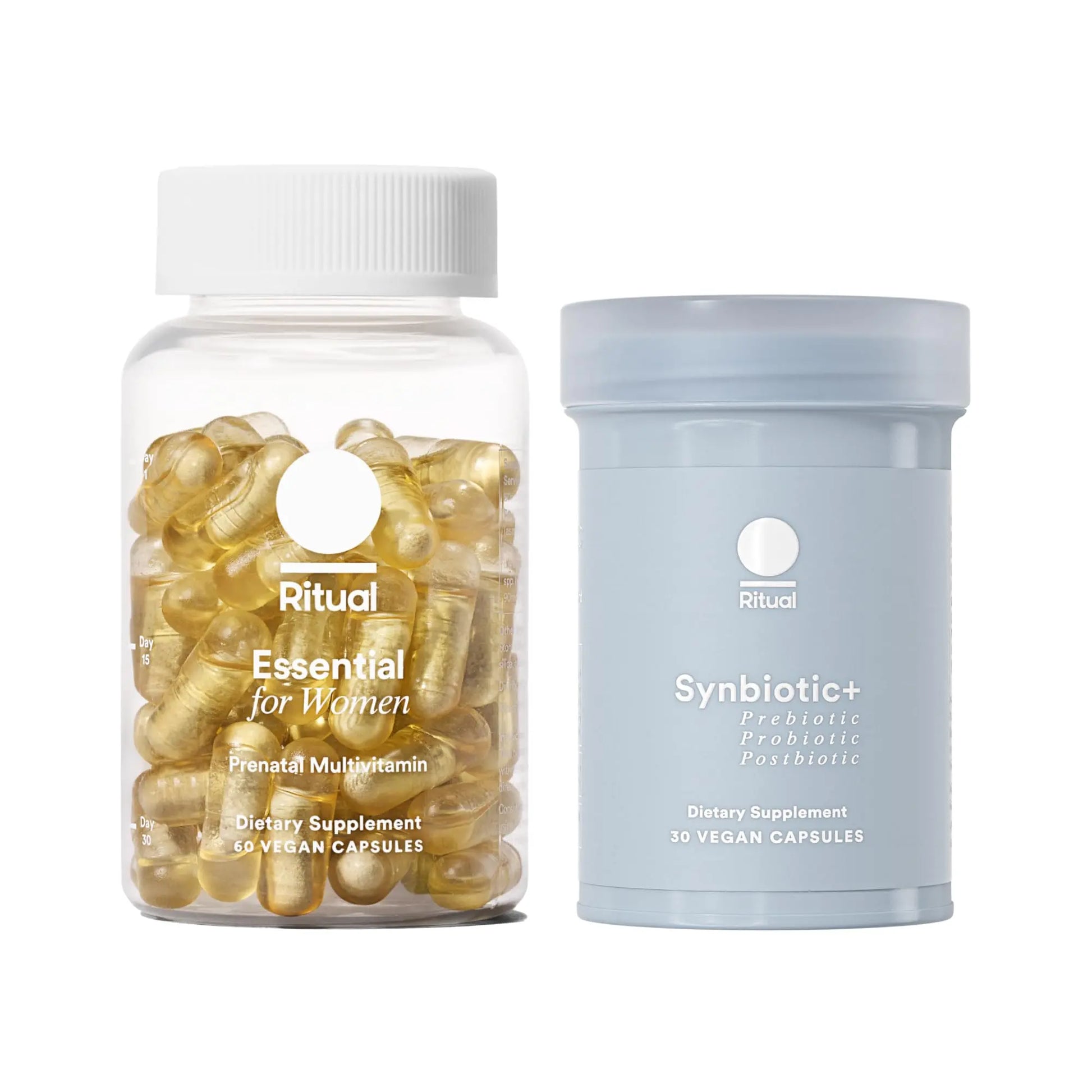 Ritual Prenatal Multivitamin and Gut Duo Supplements with Prenatal Vitamins and Synbiotic+: 3-in-1 Probiotic, Prebiotic, Postbiotic, Supports Pregnancy, and Gut Health, 30 Day Supply Ritual Au supplements