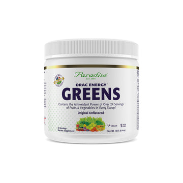 Paradise, ORAC Energy Greens Powder Extract, Super Antioxidants, Probiotics for Gut Health & Digestion, Vitamin C for Immunity, with Spirulina & Chlorella, Non-GMO, Gluten Free, 30 Servings Paradise Herbs Au supplements