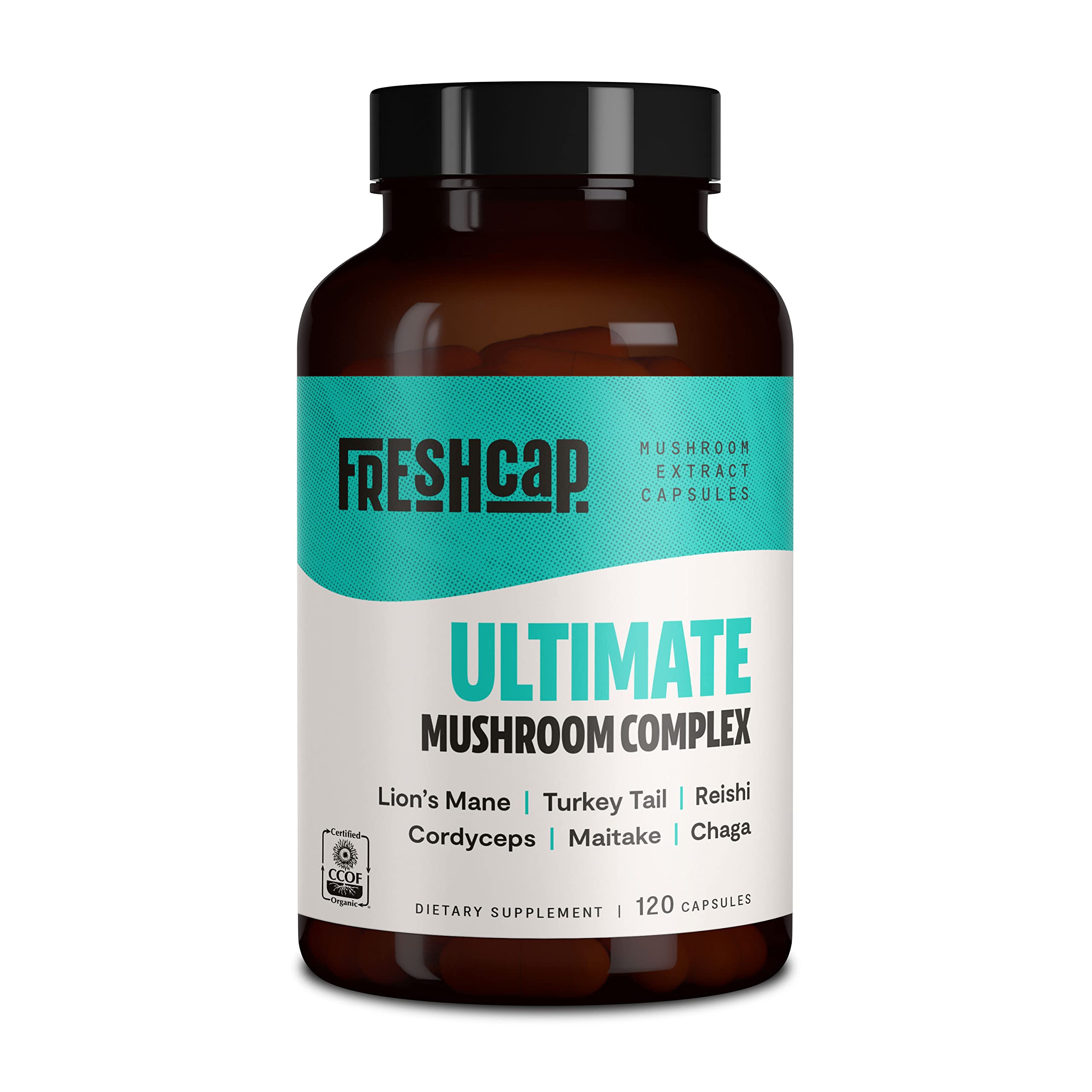 FreshCap Ultimate Mushroom Complex - Lions Mane, Reishi, Cordyceps, Chaga, Turkey Tail FreshCap Mushrooms Au supplements
