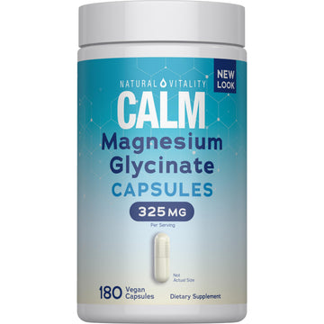 Natural Vitality Calm, Magnesium Glycinate Supports Bone, Muscle, Heart, & Nerve Health, Non-GMO, Vegan, Gluten Free 180ct Natural Vitality Au supplements