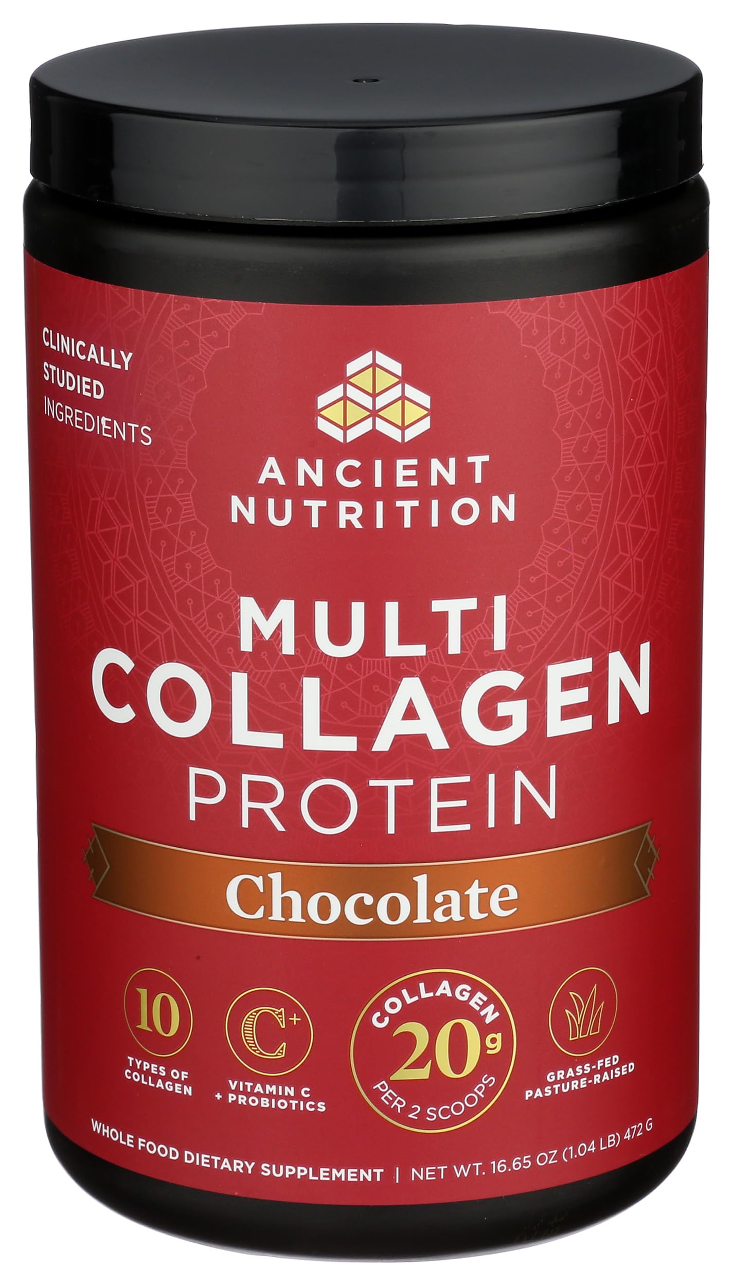 Ancient Nutrition Hydrolyzed Collagen Peptides Powder with Probiotics, Chocolate Multi Collagen Protein for Women and Men with Vitamin C, 40 Servings, Supports Skin and Nails, Gut Health, 16.65oz Ancient Nutrition Au supplements