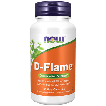 NOW Foods Supplements, D-Flame™ with a Blend of Complementary Herbs, Overexertion Support*, 90 Veg Capsules NOW Foods Au supplements