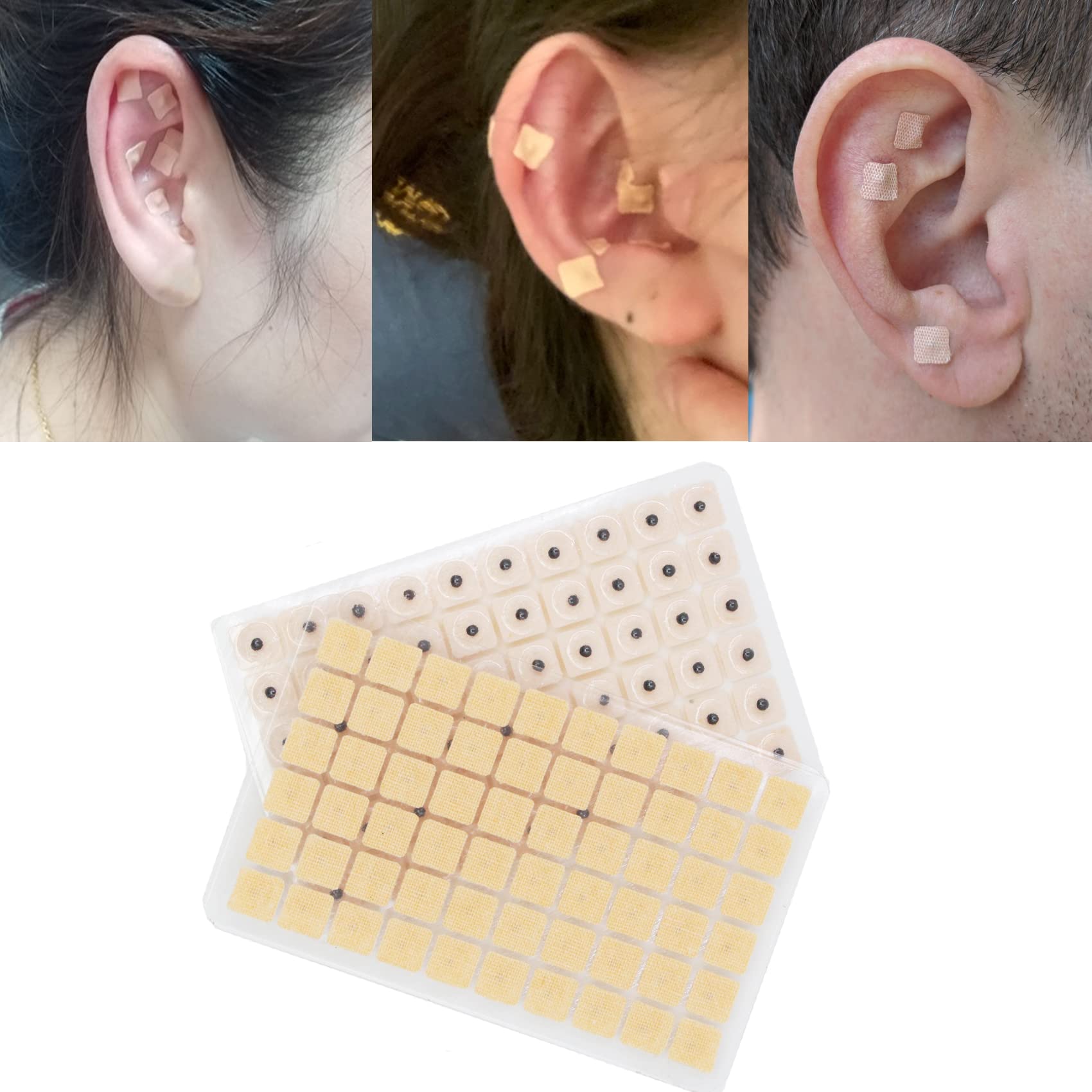 Ear Seeds Auricular Sticker kit,Acupuncture Kit Acupressure with Ears Seed 420 Pcs, Ear Chart, Tweezer Hedigon Au supplements