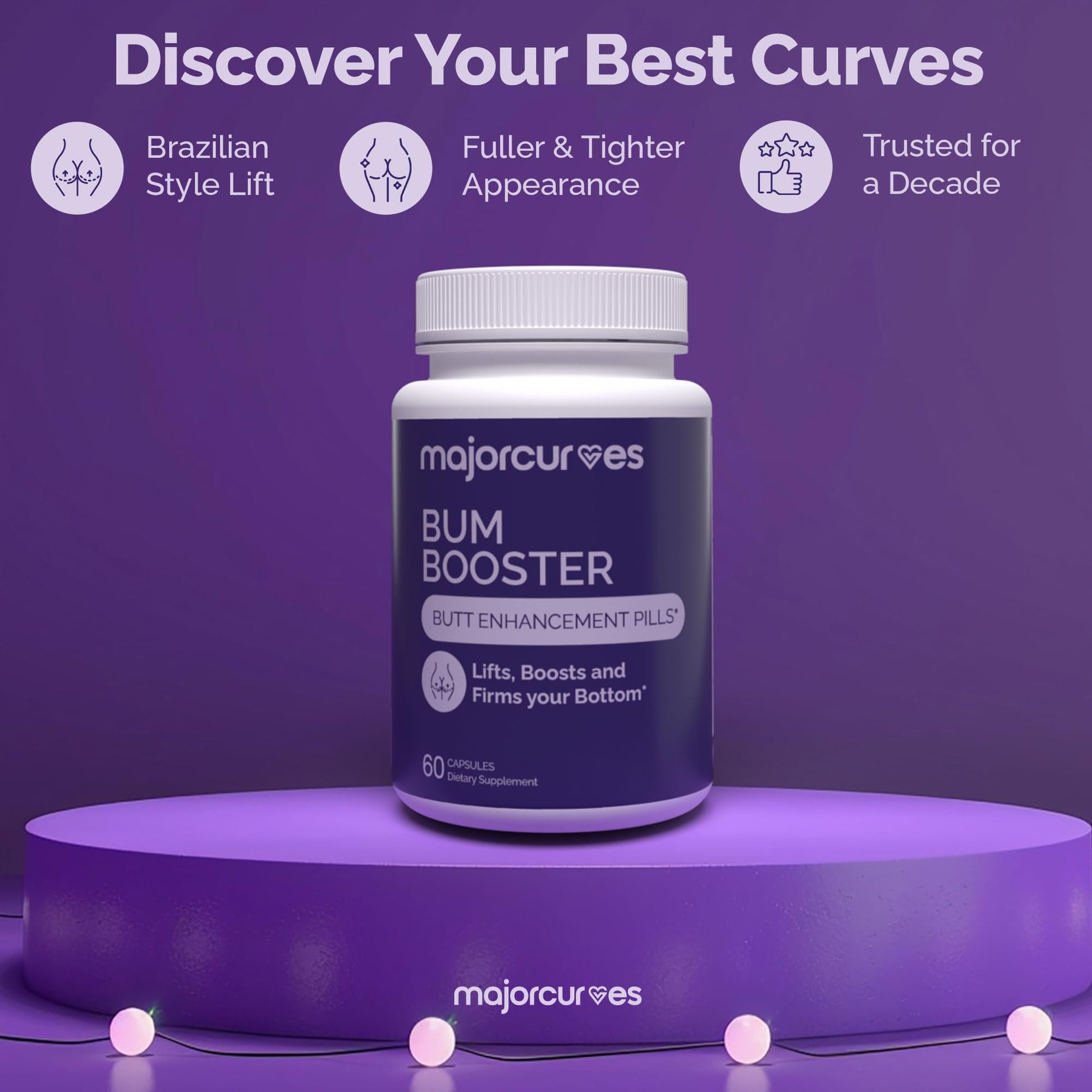 Major Curves Bum Booster Pills – Butt Enhancement for Women, Booty Growth Capsules for Bigger Bum, Curvier Hips and Glutes, Natural Brazilian Butt Lift Alternative with Fenugreek and Wild Yam Major Curves Au supplements