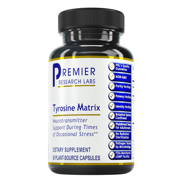 Premier Research Labs Tyrosine Matrix - L Tyrosine Supplement, L-tyrosine 944mg Capsules for Adults, Amino Acid Pills with Red Algae & Rhodiola Rosea - 90 Vegetarian Capsules Premier Research Labs Au supplements