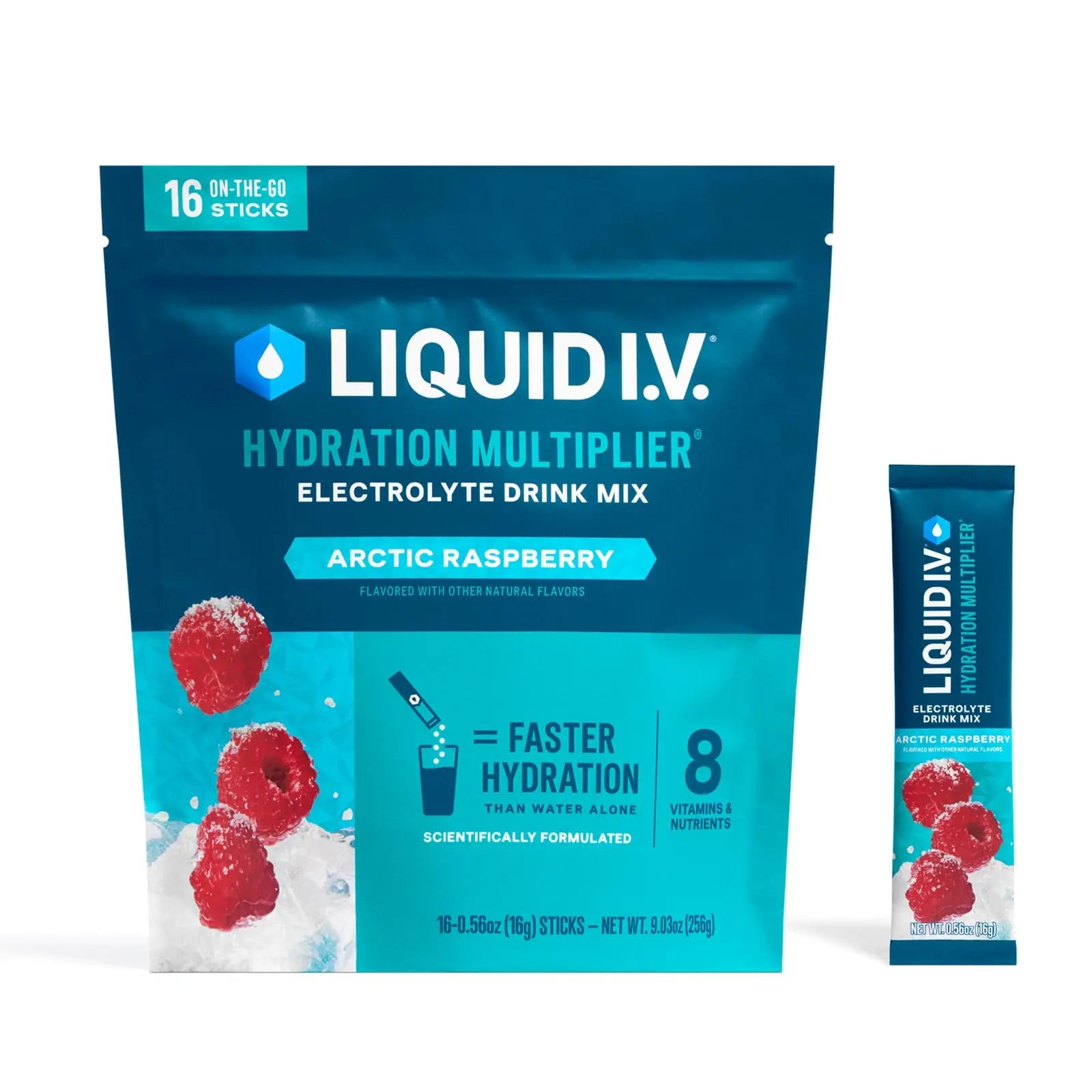 Liquid I.V.® Hydration Multiplier - Arctic Raspberry | Electrolyte Powder Drink Mix | 1 Pack (16 Servings) Liquid I.V. Au supplements