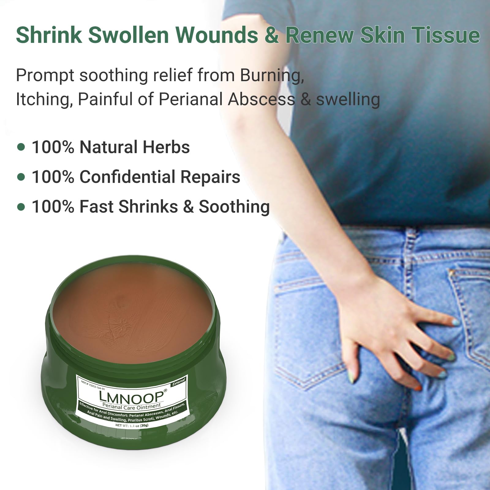 LMNOOP Perianal Repair Ointment: Treatments for Anal Fistula, Anal Fissure, Perianal Abscess, Rapid Relief from Pain, Burning, Itching, Swelling, Bleeding, and Discomfort by Jock Itch or Hemorrhoids LMNOOP Au supplements