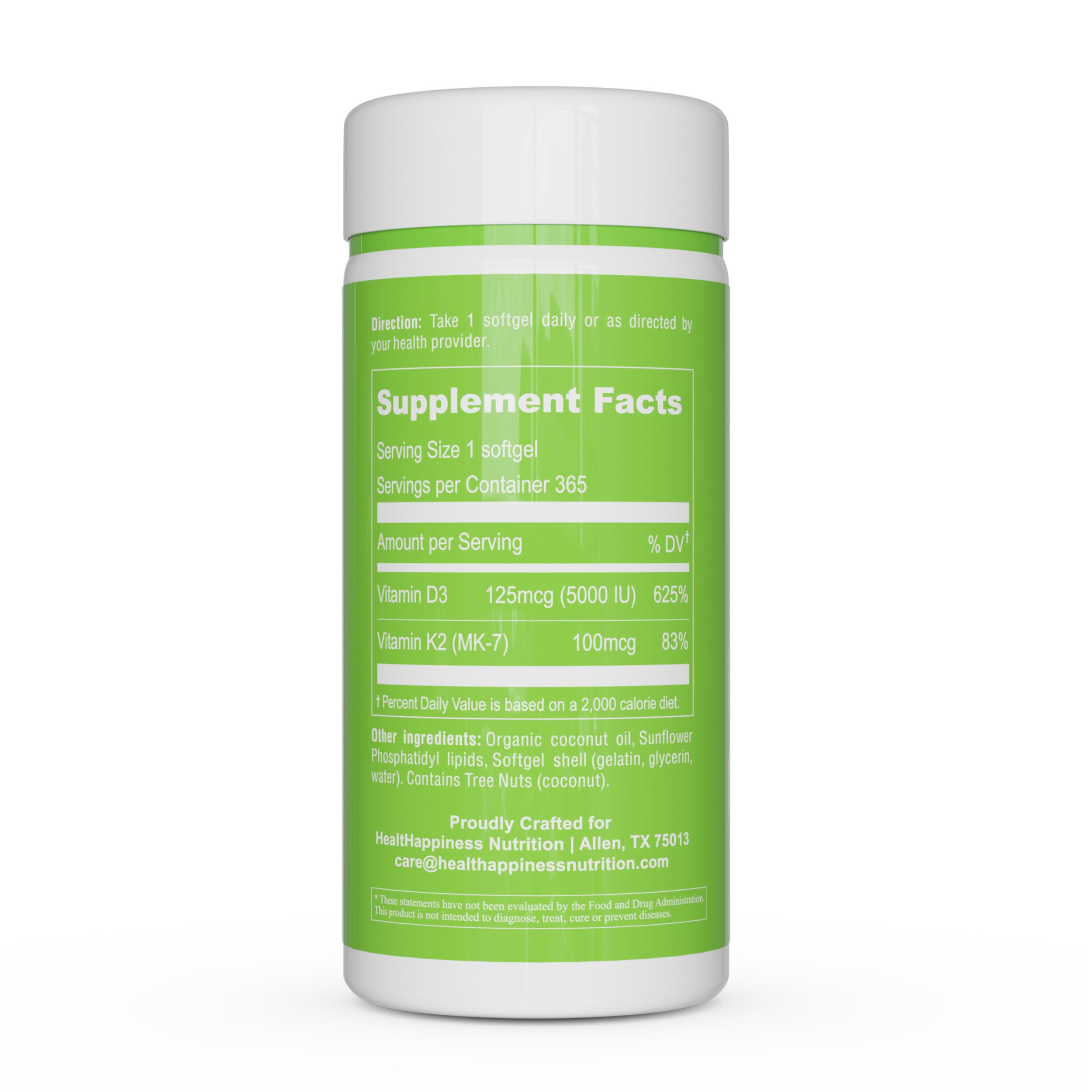 UpNourish Liposomal D3 K2 MK-7 – 365 Mini softgels with Organic Coconut Oil - 5000 IU 125 mcg Vitamin D3 and 100 mcg Vitamin k2 for Optimal Bone and Immune Health UpNourish Au supplements