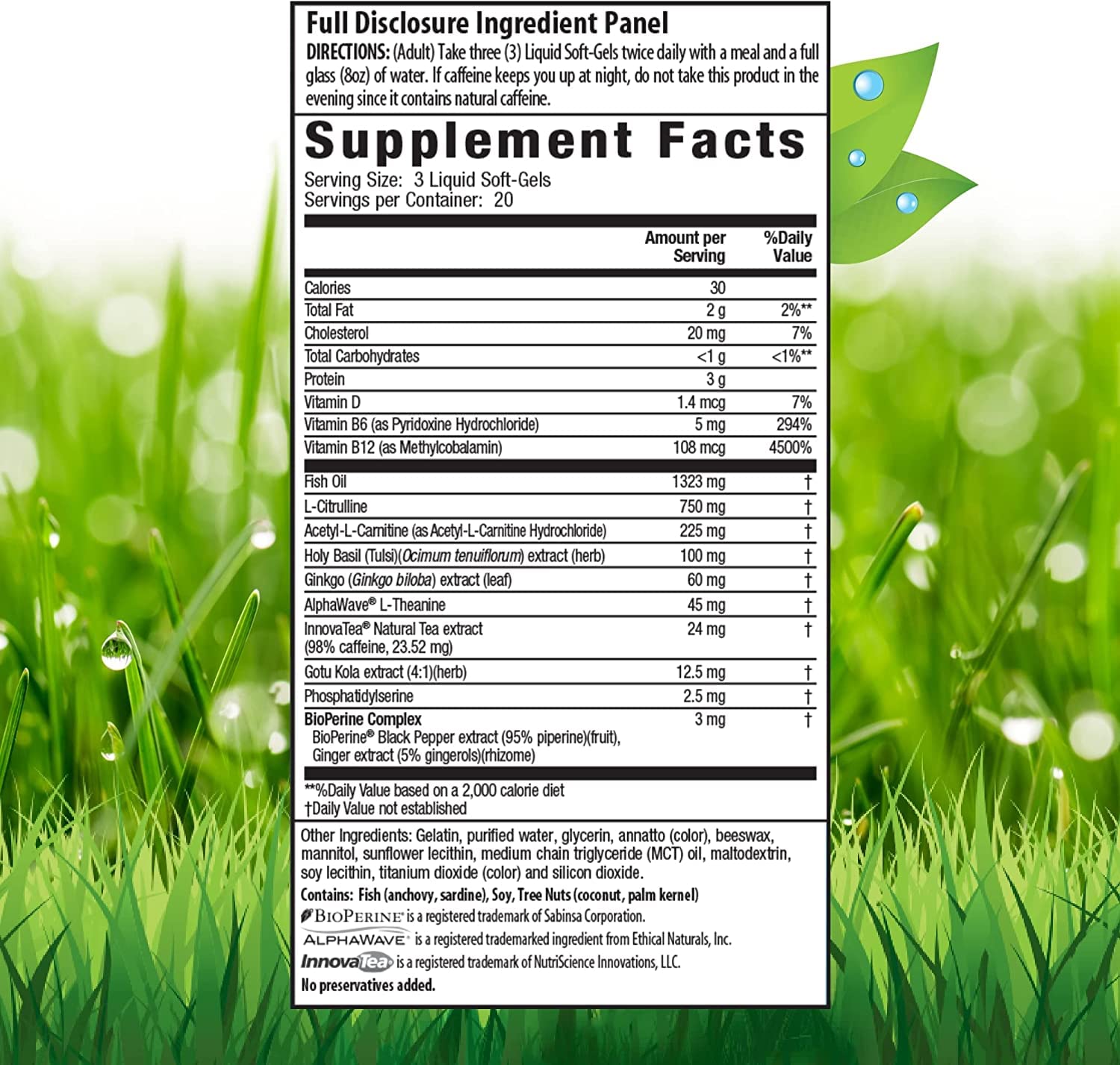 Irwin Naturals Brain Awake Max3 + Nitric Oxide Booster 60 Count with Pill Case Irwin Naturals Au supplements