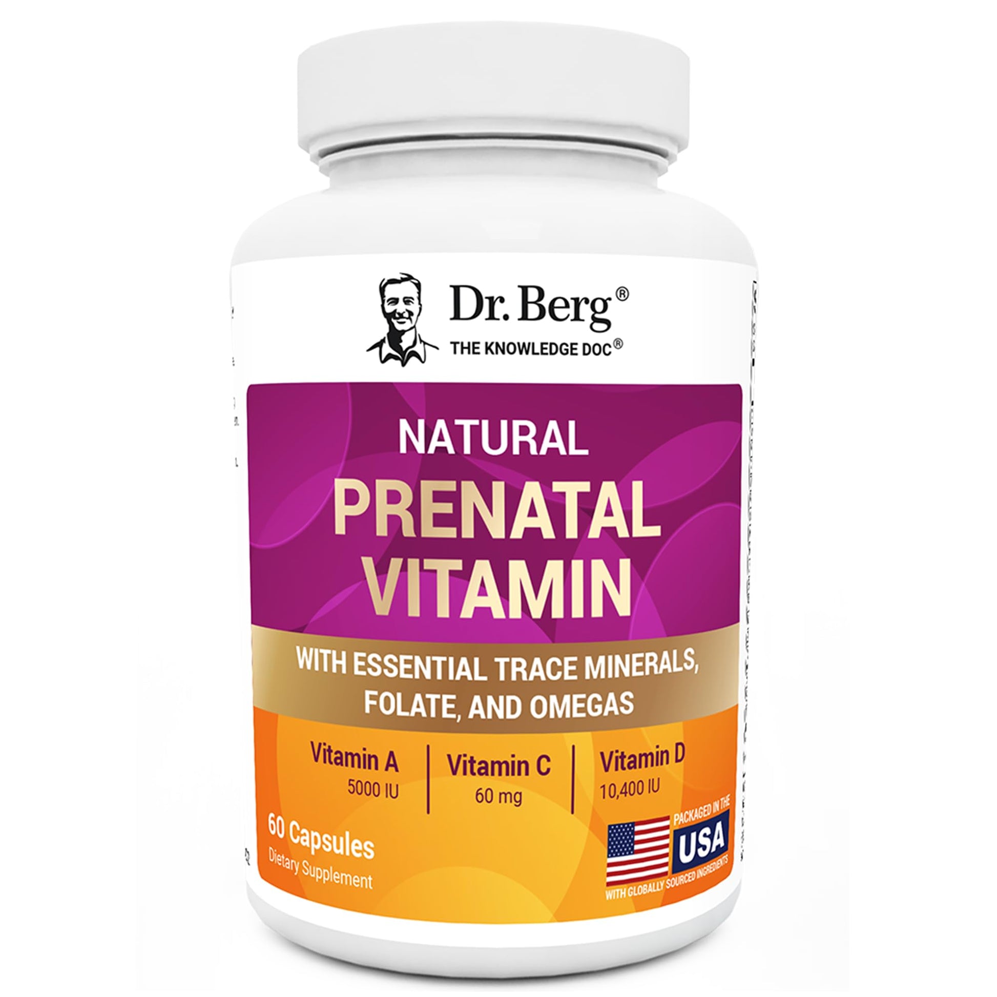 Dr. Berg Natural Prenatal Vitamins for Women (Pregnant & Nursing) - Prenatal Vitamins with Folate, Vitamins, Minerals, Omegas, &11 Powerful Superfoods - Womens Prenatal Multivitamin - 60 Capsules Dr. Berg Nutritionals Au supplements