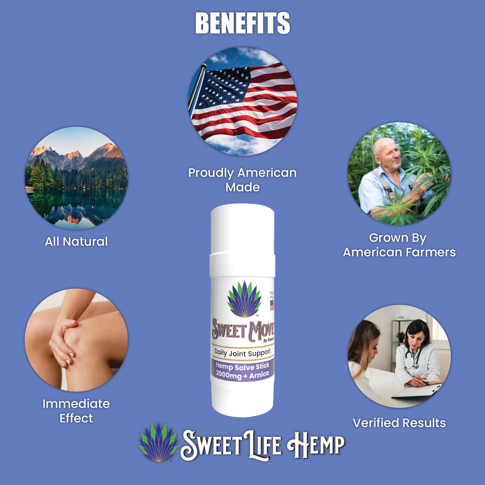 Sweet Life | Hemp Salve Stick | 2000mg | Small Business | Organic | Body Balm | Muscle Comfort Sweet Life Au supplements