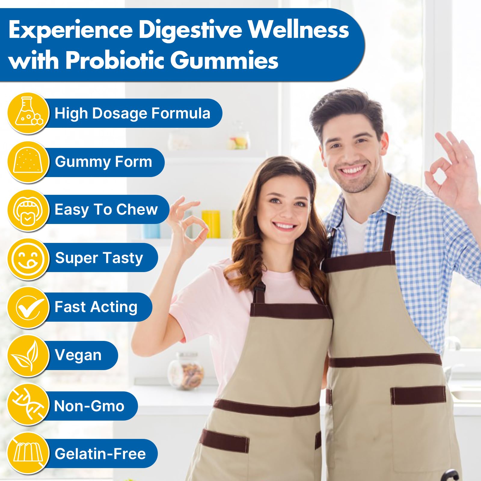 Gut Health & Probiotic Gummies, 112.5 Billion CFU, Sugar Free - 8 Strains + Prebiotics + Herbs - for Digestive, Immune, Diarrhea & Bloating - Gut Health for Women & Men, 60 Counts Probiotics Gummies VIOAFSLSE Au supplements