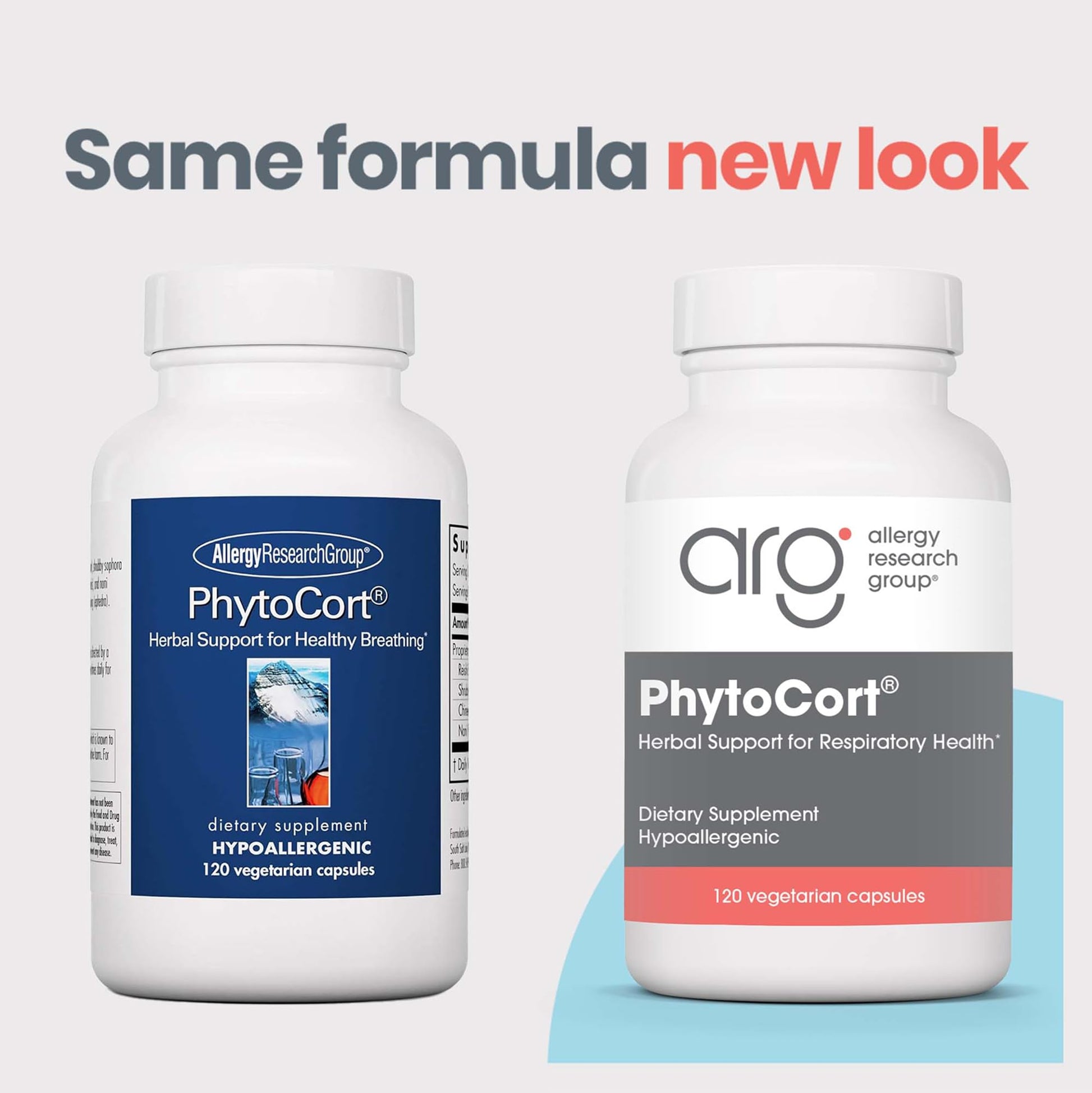 Allergy Research Group PhytoCort Supplement - Respiratory Support, Lung Health, Lung Detox, Lung Cleanse, Healthy Breathing, Herbal Support, Reishi, Licorice, Noni, Vegetarian Capsules - 120 Count Allergy Research Group Au supplements
