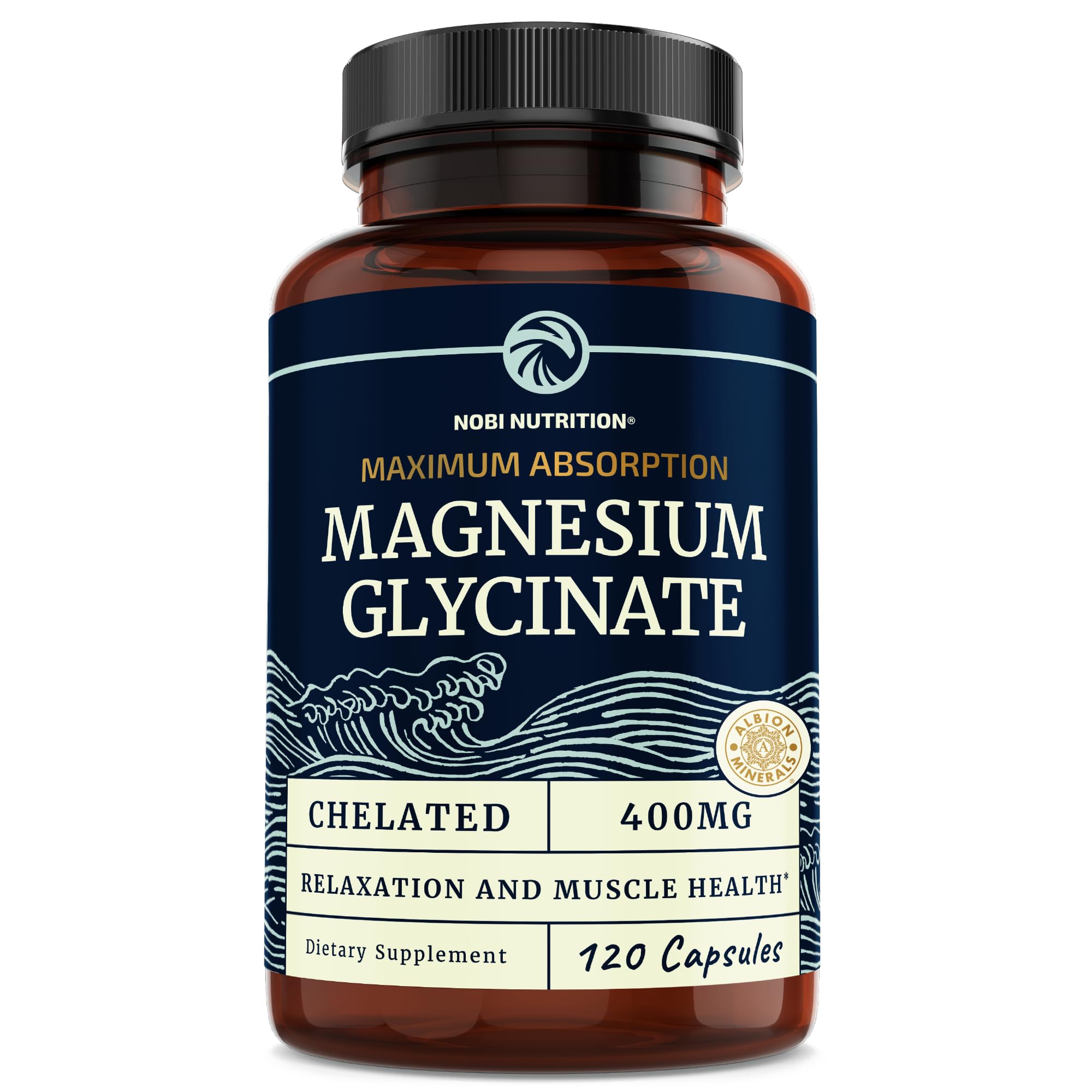 Magnesium Bisglycinate 400mg | Chelated Bisglycinate for Muscle Relaxation, Bones Nobi Nutrition Au supplements