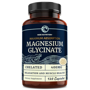 Magnesium Bisglycinate 400mg | Chelated Bisglycinate for Muscle Relaxation, Bones Nobi Nutrition Au supplements