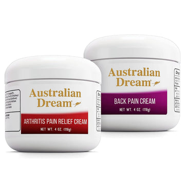 Australian Dream Arthritis Pain Relief Cream & Back Pain Cream - Soothing, Non-Greasy Pain Relief Creams - Topical Arthritis Pain Relief Good for Muscle Aches, Joint Pain, or Back Pain - 4 oz Bundle Australian Dream Au supplements