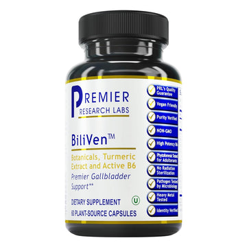 Premier Research Labs BiliVen -Gallbladder & Liver Cleanse Supplement, Gallbladder Support Pills with Artichoke Extract, Milk Thistle, Vitamin B6, Beet Root, Turmeric, Curcumin- 60 Vegetarian Capsules Premier Research Labs Au supplements