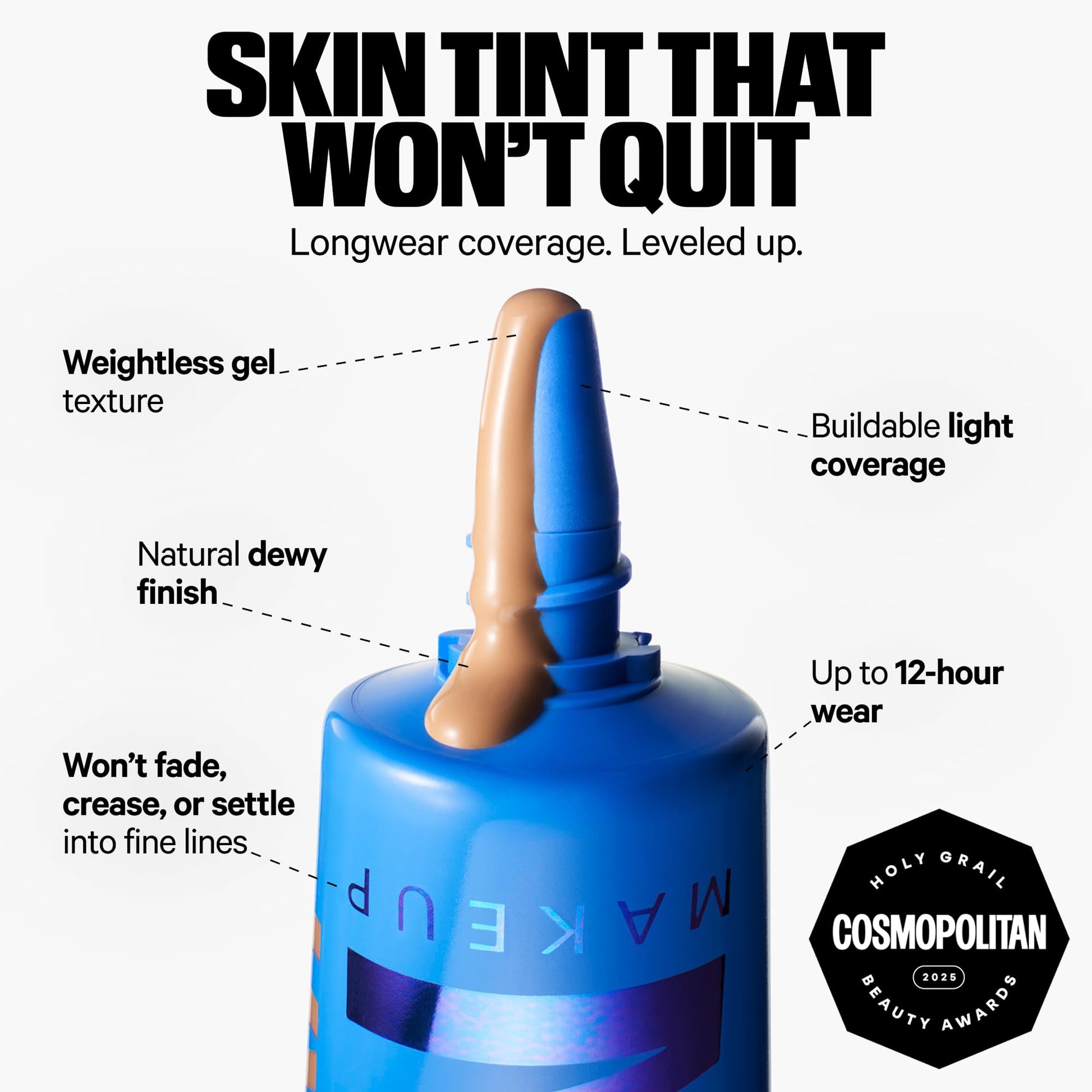 Milk Makeup Hydro Grip Hydrating Gel Skin Tint – 12HR Lightweight Buildable Coverage with Hyaluronic Acid for Natural Dewy Finish – Non-Comedogenic – 9 Medium Tan w/Warm Undertones, 1oz Milk Makeup Au supplements