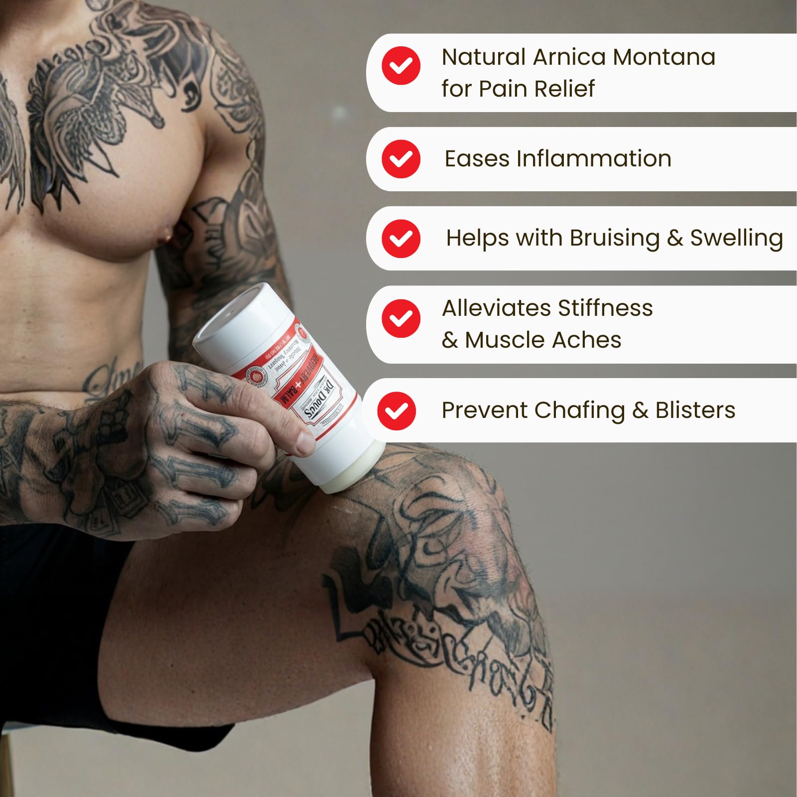 Dr. Doug's Recovery Balm – Organic Arnica & Magnesium Topical Rub – Soothing Support Lotion for Active Muscles, Joints, & Skin – Dermatologist Approved, Handmade in USA, Organic 2 oz Twist-Up Stick Dr. Doug's Au supplements