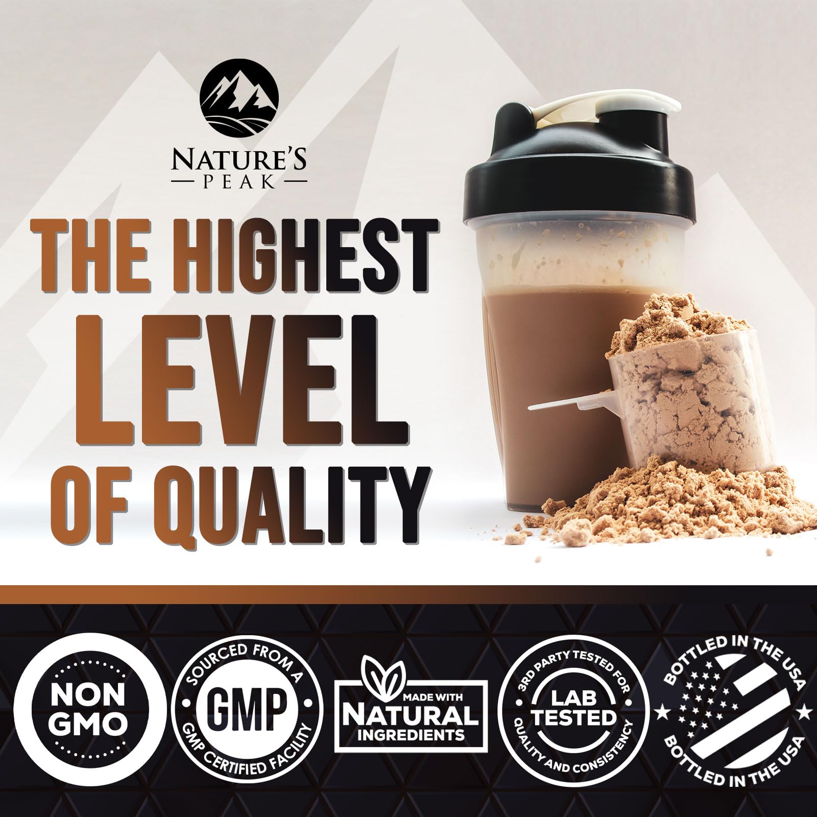 Nature's Premium 100% Whey Protein Powder, 24g of Protein, Double Rich Chocolate Nature's Peak Au supplements