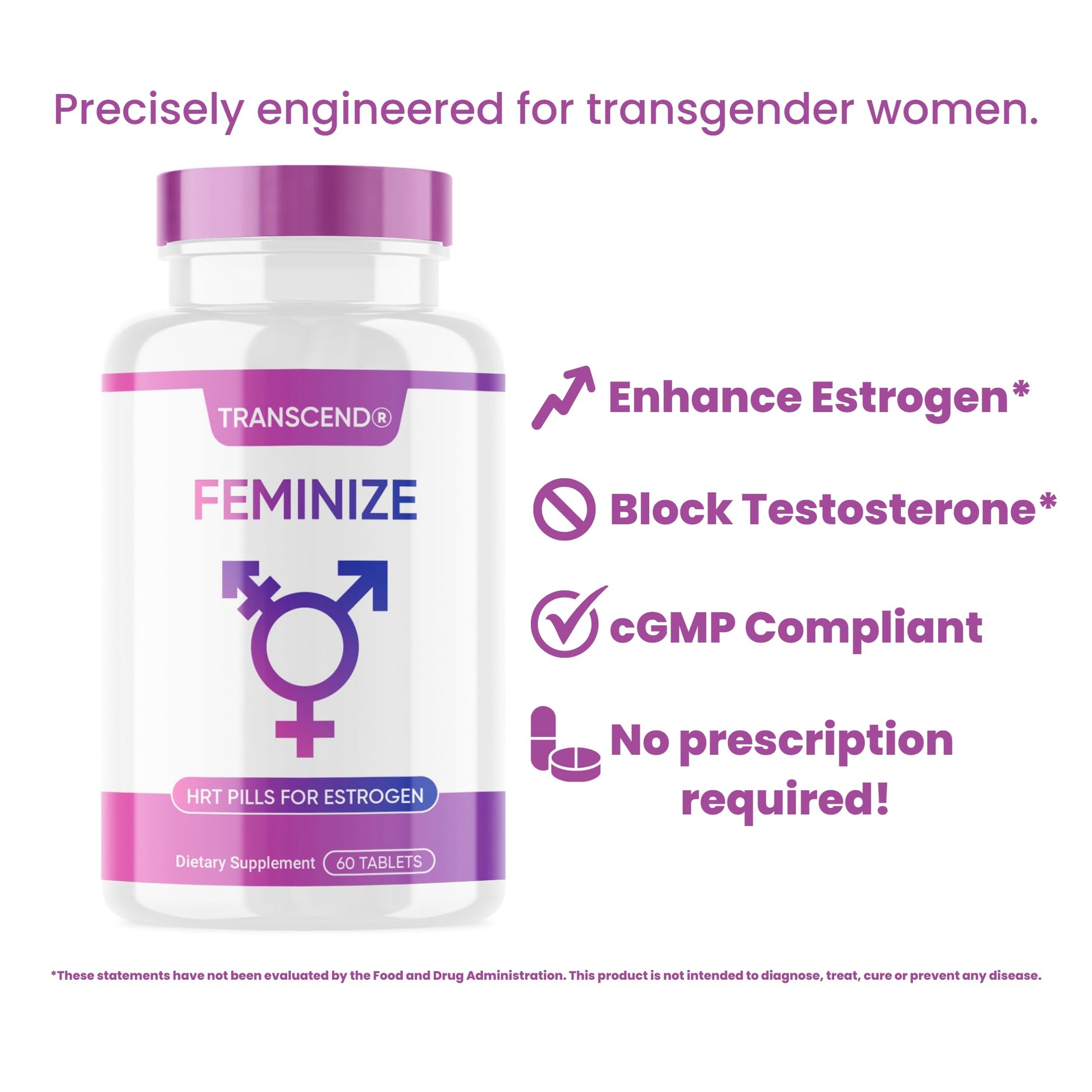 FEMINIZE Transcend HRT Pills for Estrogen - Potent HRT Estrogen Complex - Big Breats Soft Skin Feminizer FEMINIZE Au supplements