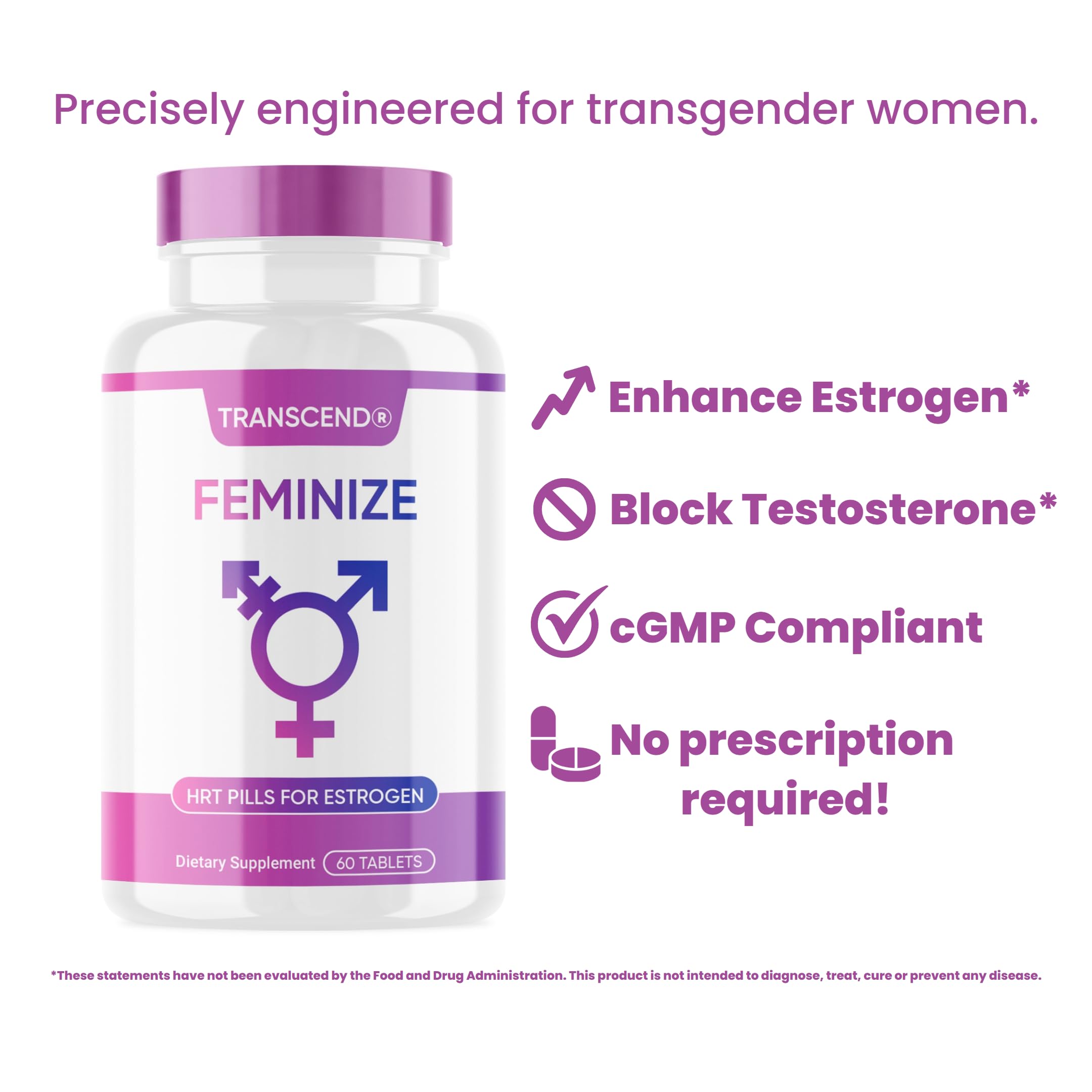 FEMINIZE Transcend HRT Pills for Estrogen - Potent HRT Estrogen Complex - Big Breats Soft Skin Feminizer FEMINIZE Au supplements