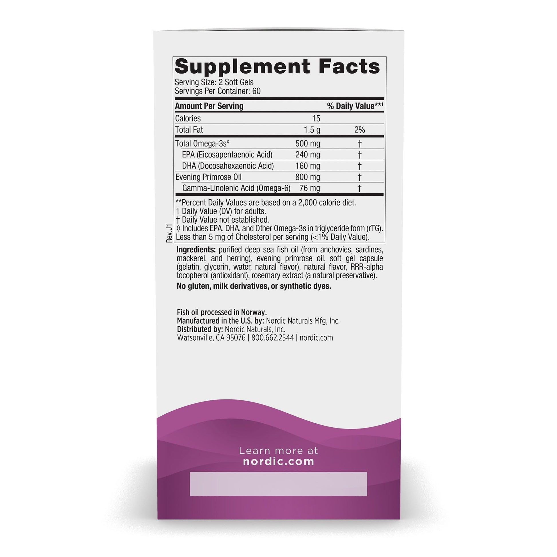 Nordic Naturals Omega Woman, Lemon - 120 Soft Gels - 500 mg Omega-3 + 800 mg Evening Primrose Oil - Healthy Skin & Optimal Wellness - Non-GMO - 60 Servings Nordic Naturals Au supplements