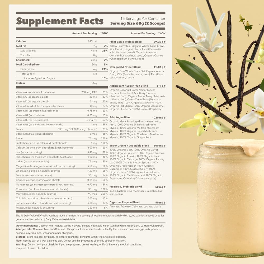 Ka’Chava All-In-One Nutrition Shake Blend, Vanilla, 85+ Superfoods, Nutrients & Plant Ka'Chava Au supplements