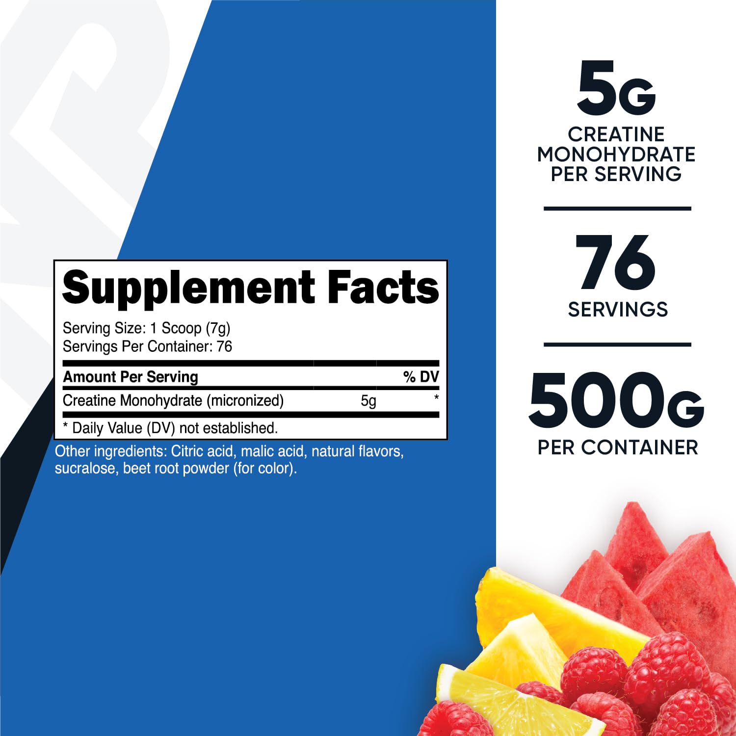 Nutricost Creatine Monohydrate Powder (Fruit Punch, 500 Gram) Nutricost Au supplements