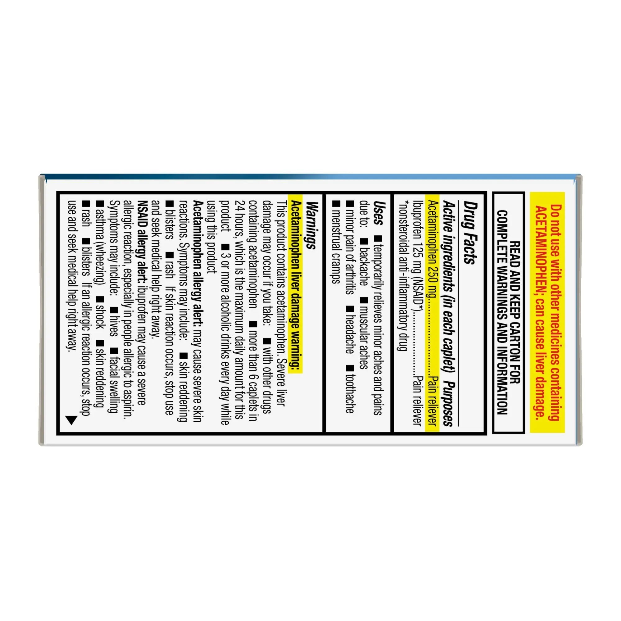 GoodSense Dual Action Acetaminophen and Ibuprofen (NSAID) Tablets, 250 mg/125 mg, Back Pain, 36 Count GoodSense Au supplements